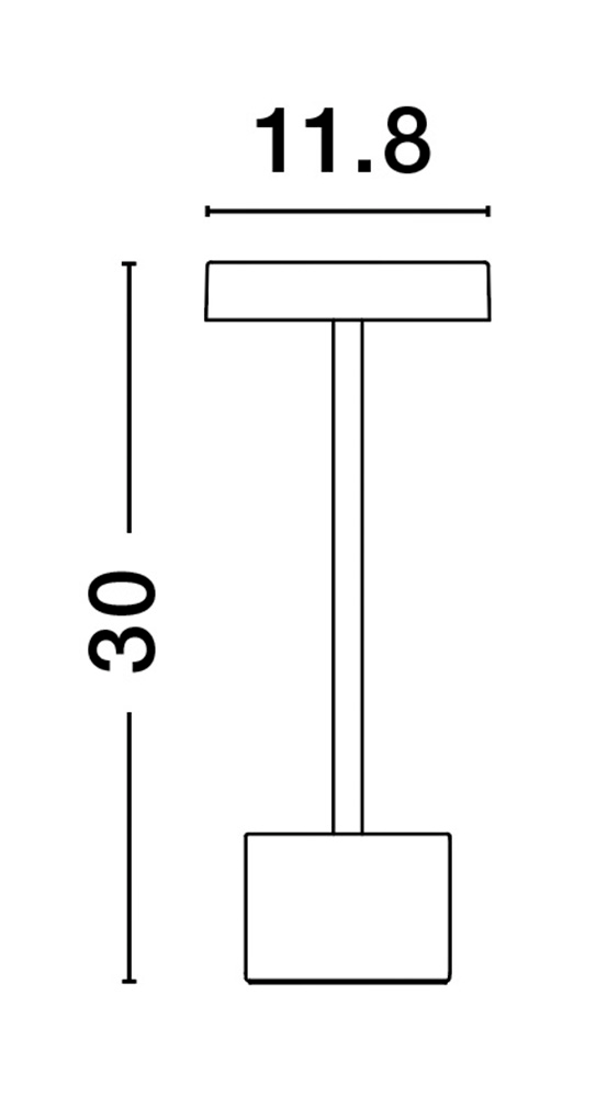 Nova Luce Außen-Tischleuchte »FUMO« LED-Modul 1 Stk. Warmweiß Dimmbar