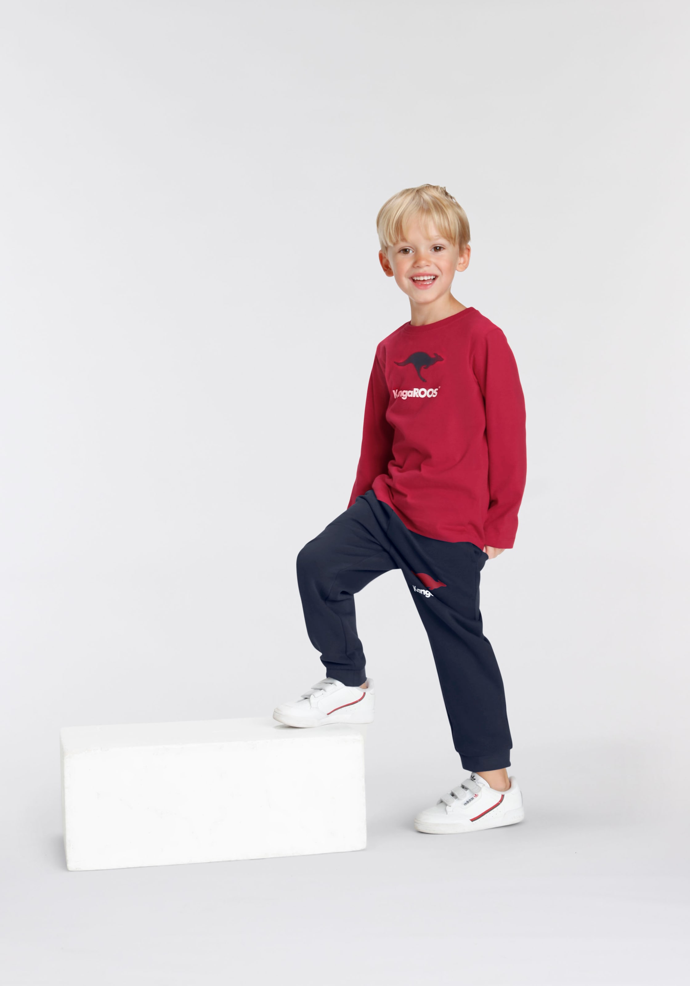 »Basic | online bestellen Langarmshirt KangaROOS BAUR Logo«