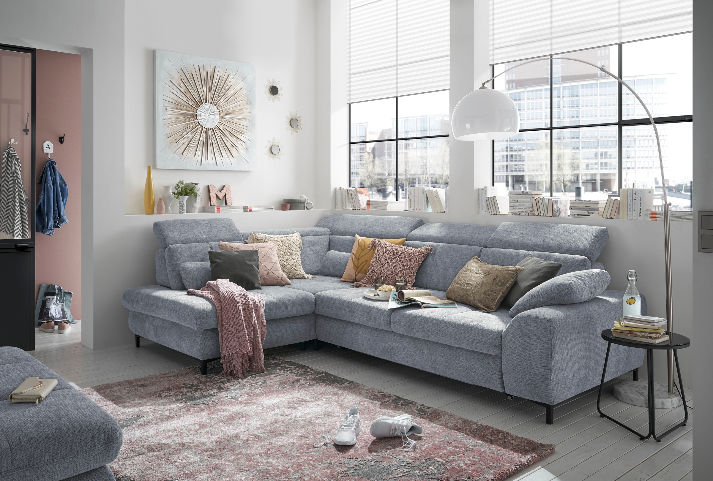 set one by Musterring Ecksofa "SO 3400 Sitzhöhe 47cm oder 49cm, Sitztiefe v günstig online kaufen