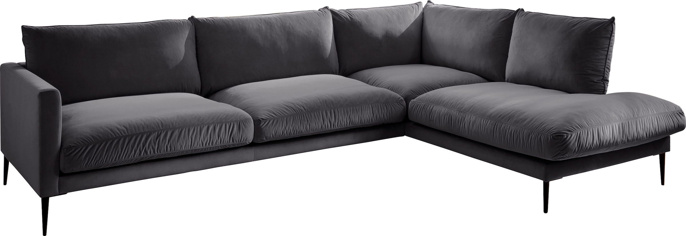 Trends by HG Polsterecke »Svea L-Form«, Ottomane rechts oder links, mit Metallfuß, frei im Raum stellbar