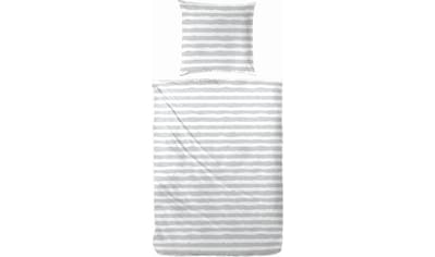 Bettwäsche »Baumwoll-Bettwäsche Uni-Streifen«, mit einem modernen Streifenmuster