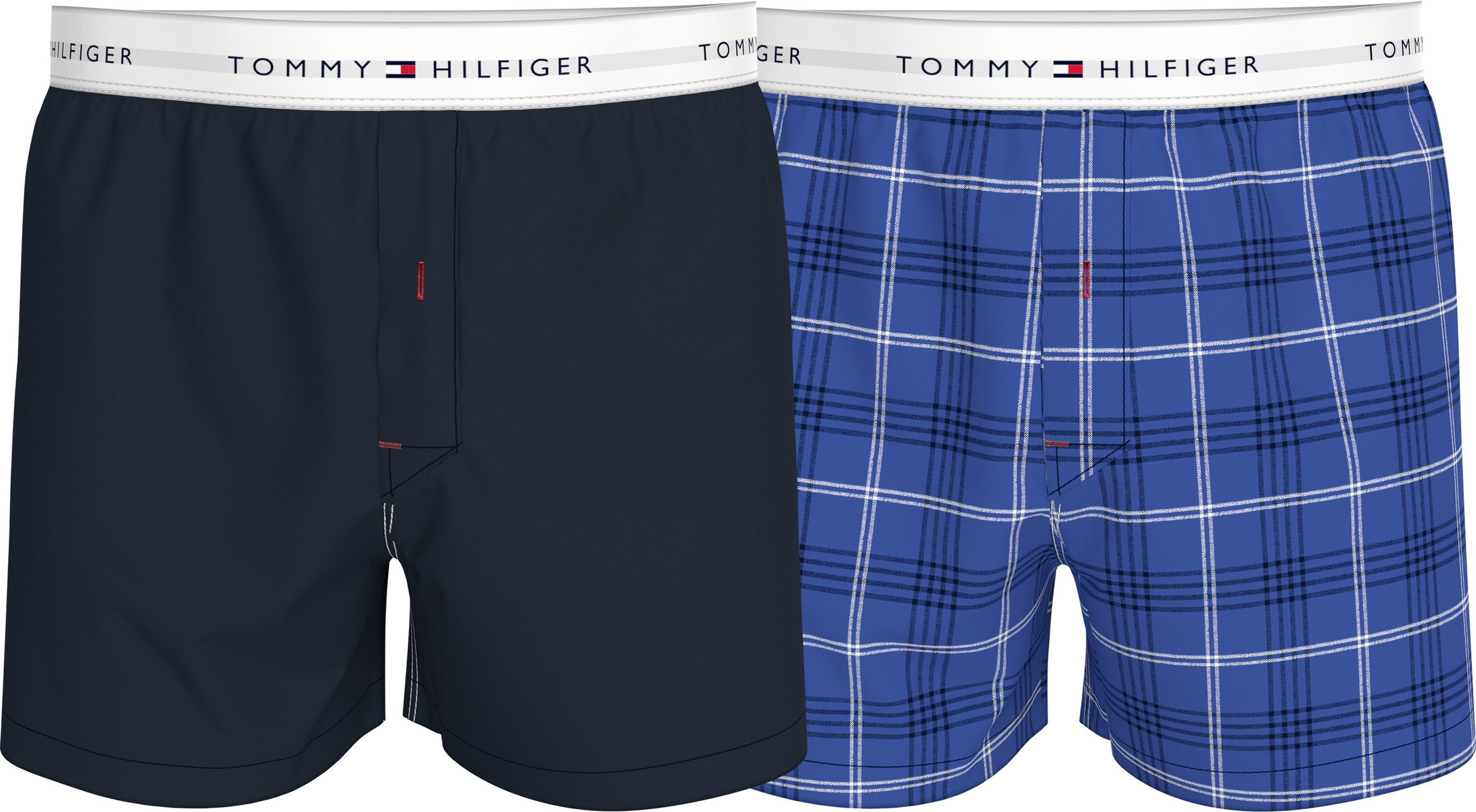 Tommy Hilfiger Underwear Webboxer "2P WOVEN BOXER", (Packung, 2 St., 2er), mit Logobund