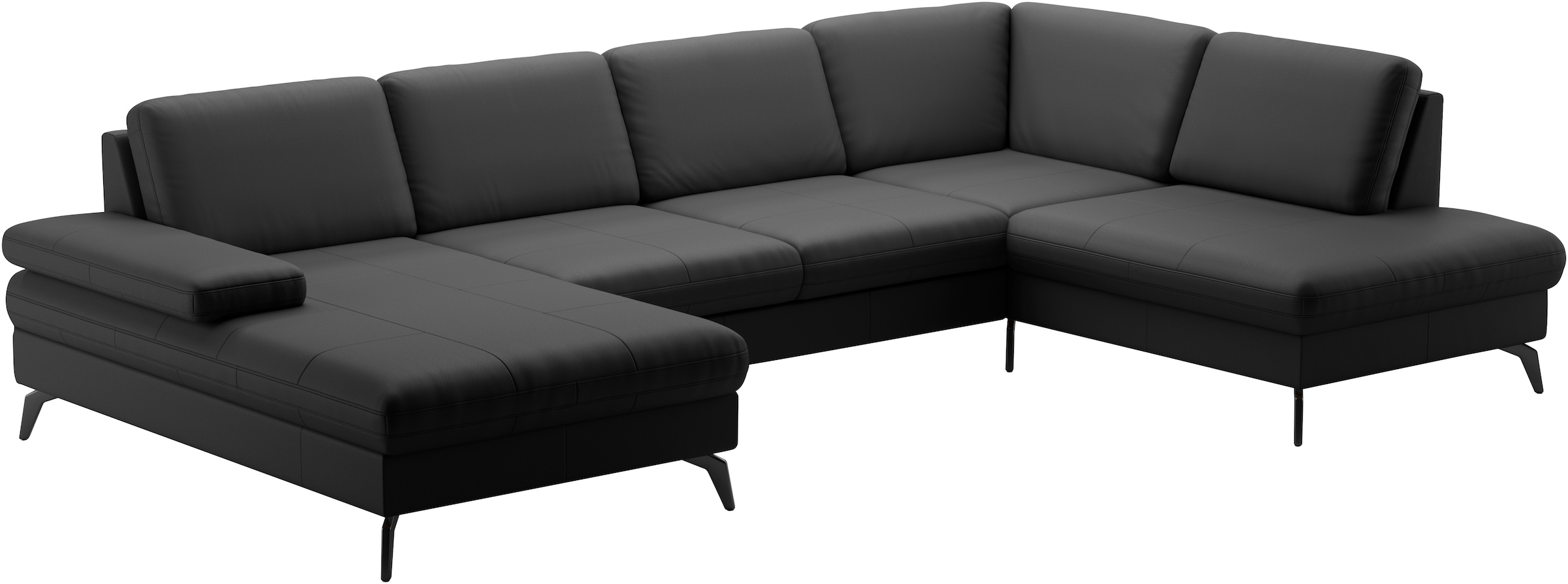 sit&more Wohnlandschaft »Morris U-Form, inkl. Sitztiefenverstellung«, wahlweise mit Armteilverstellung, Bettfunktion & Bettkasten