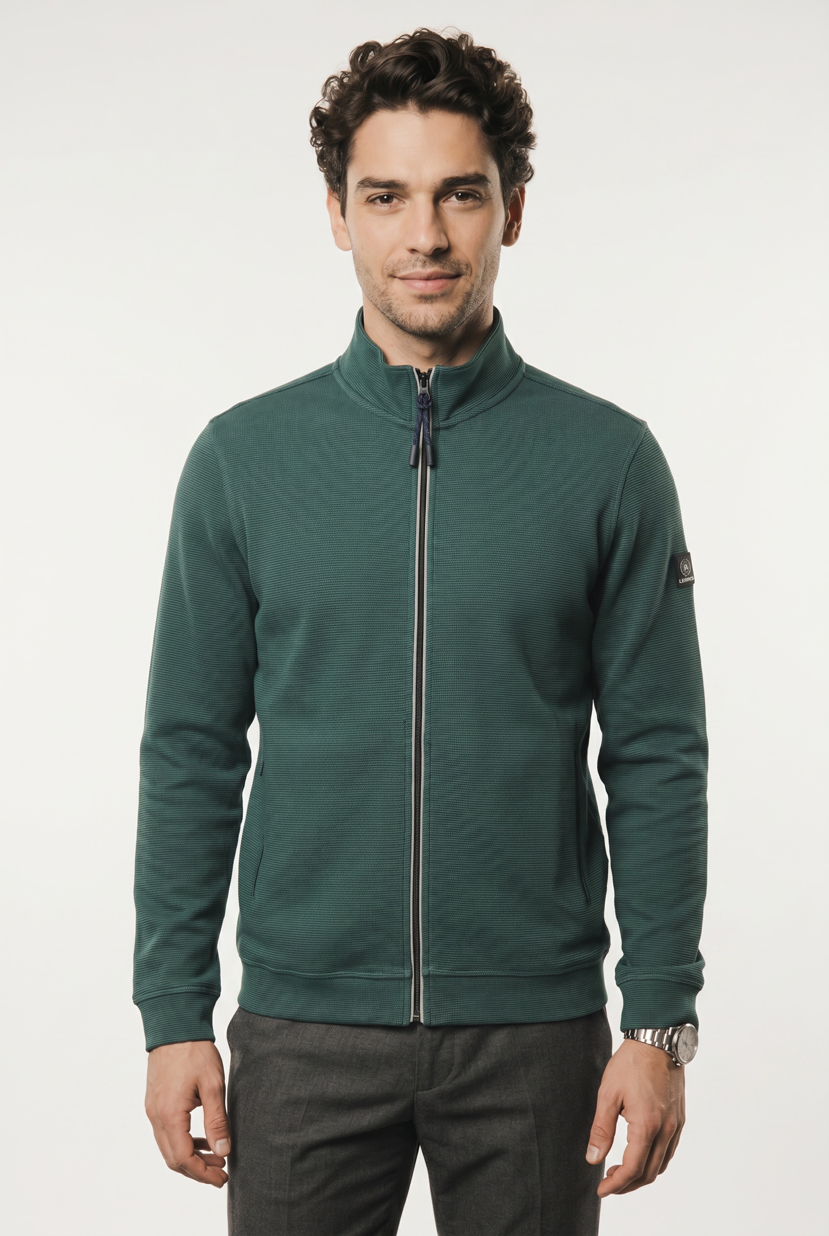 LERROS Men's Sweatjacket Soft Teal M 5