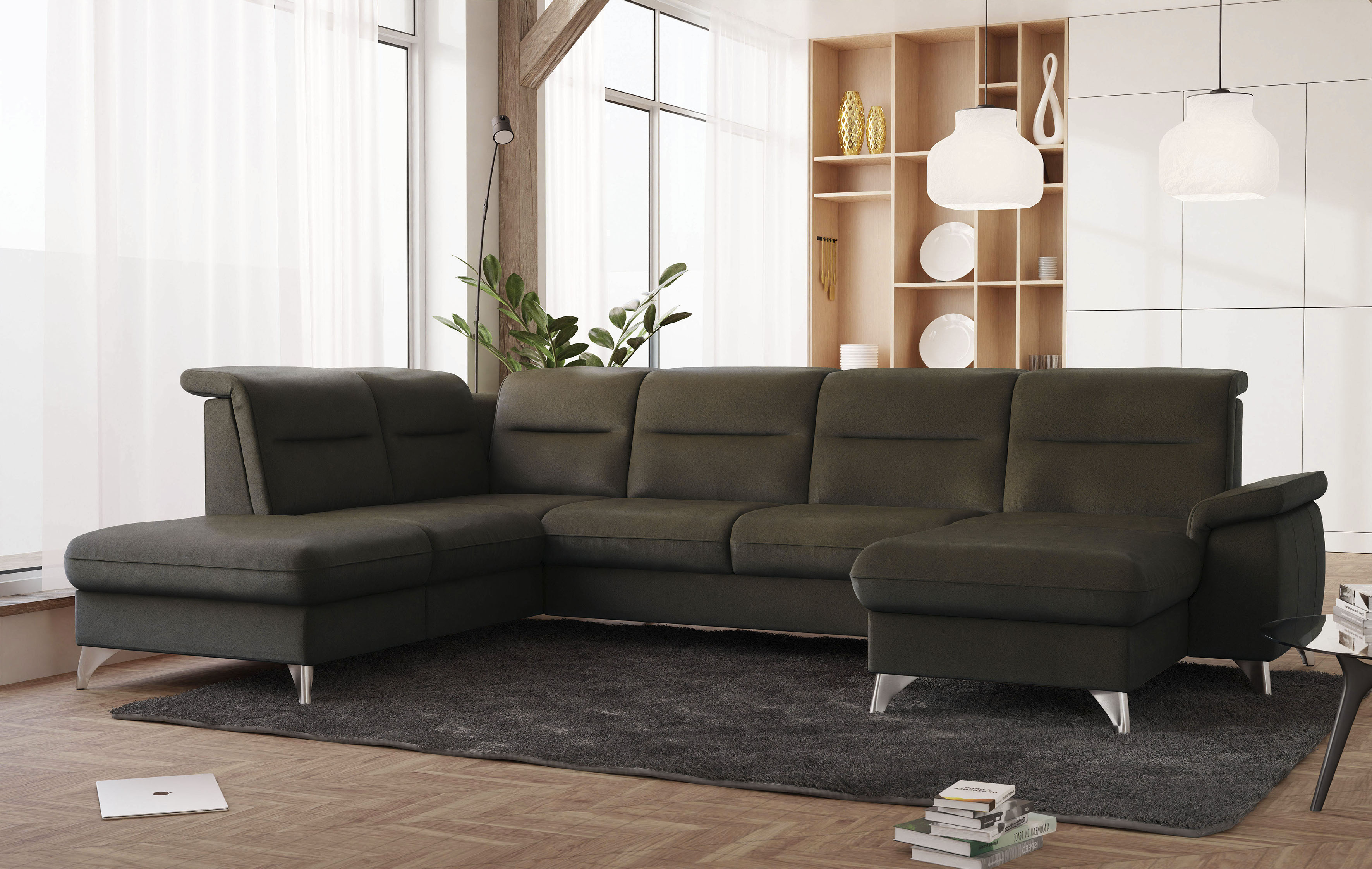 sit&more Wohnlandschaft "Astoria U-Form" wahlweise mit motorischer Relaxfunktion