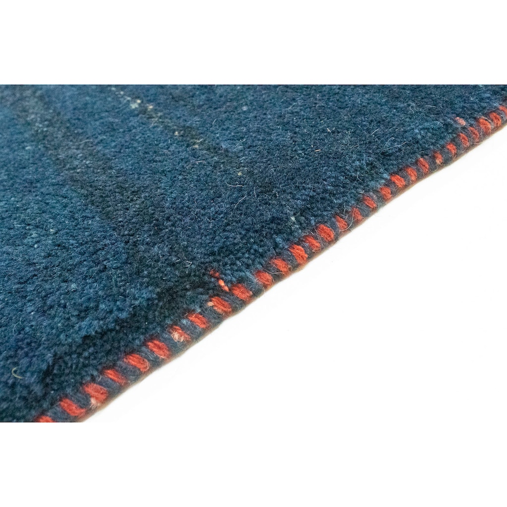 morgenland Wollteppich »Gabbeh Teppich handgeknüpft dunkelblau«, rechteckig