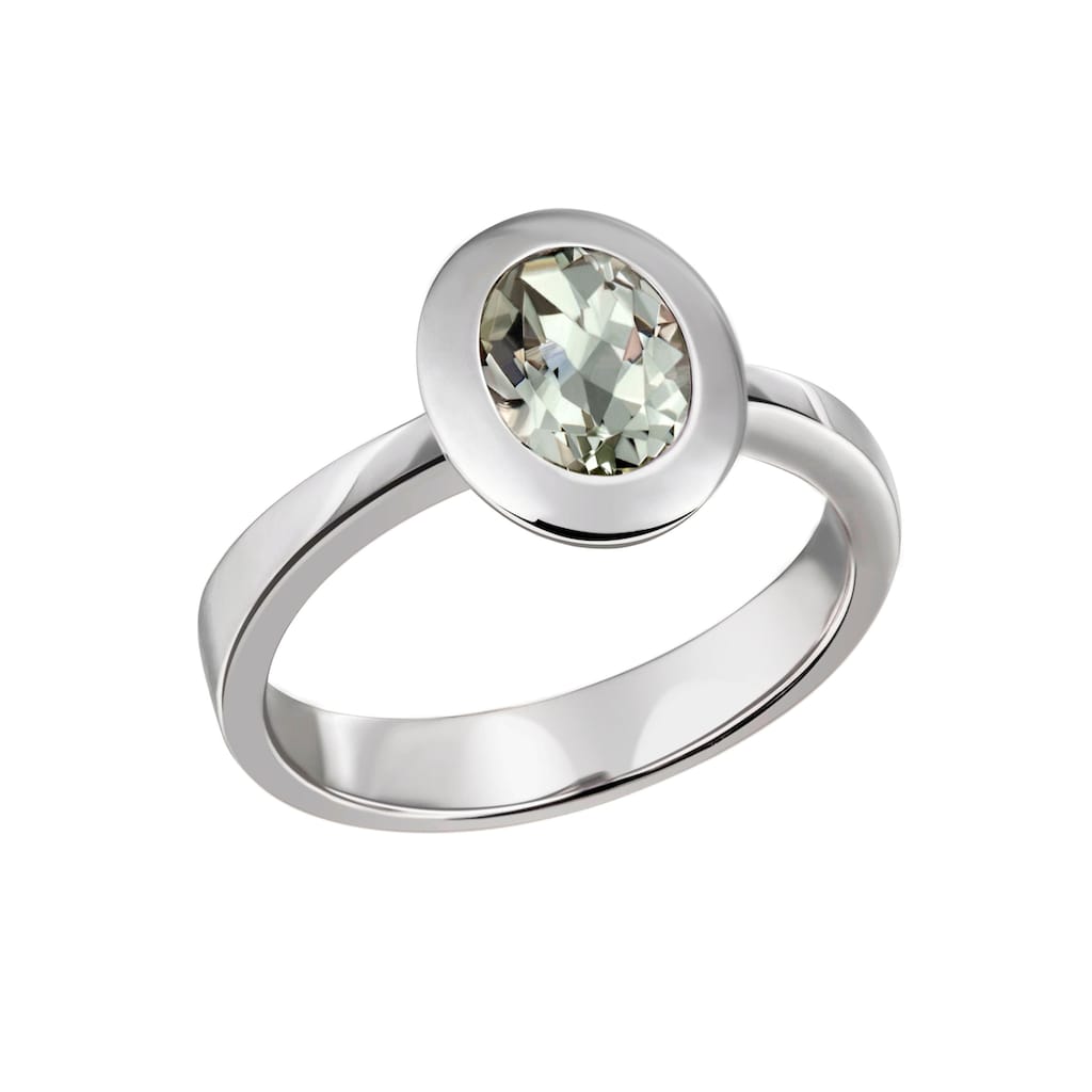 Firetti Fingerring »Schmuck Geschenk Silber 925 Silberring Ring oval grün glitzernd«