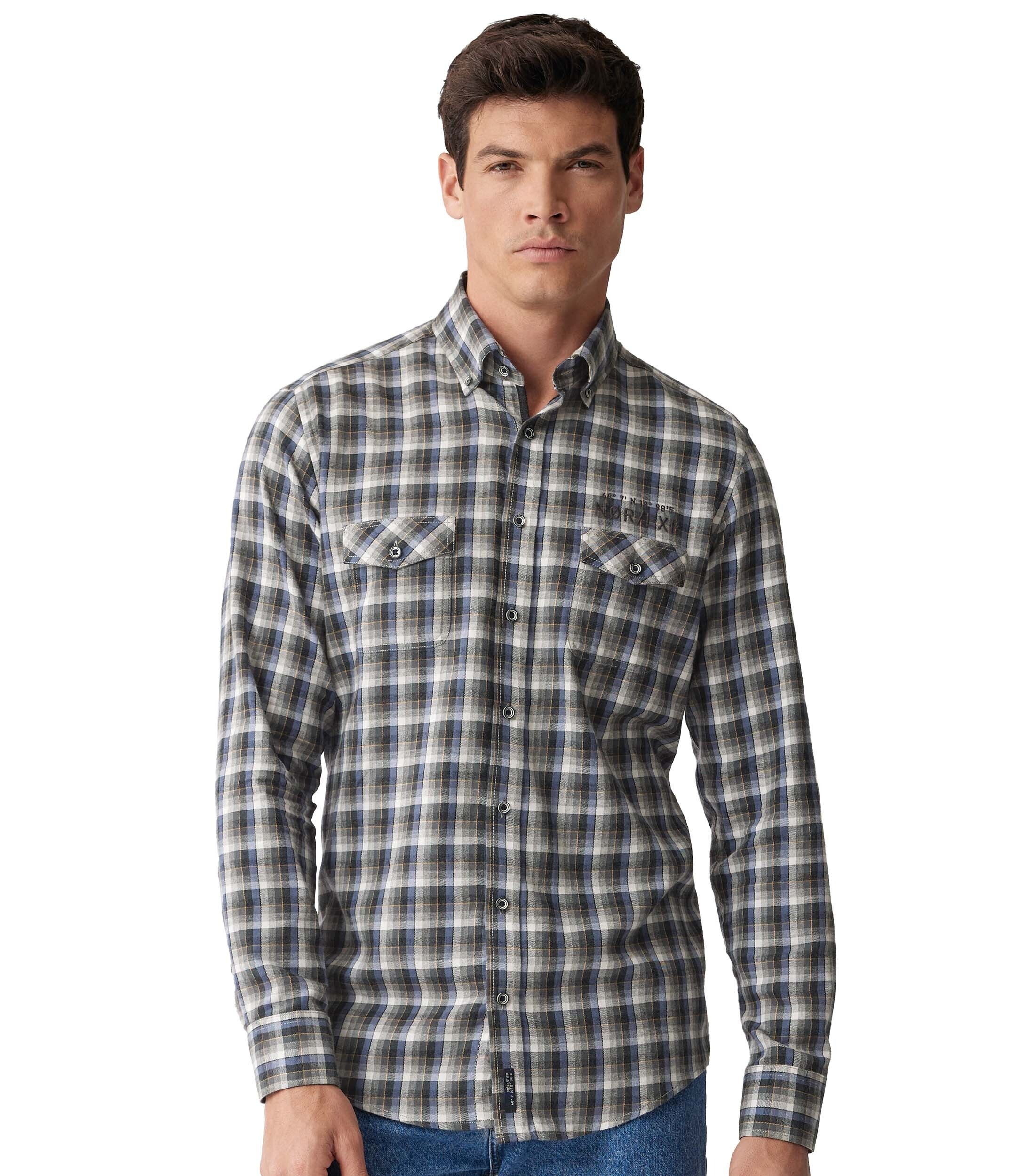CASAMODA Flanellhemd "CASAMODA Flanellhemd Langarm kariert"