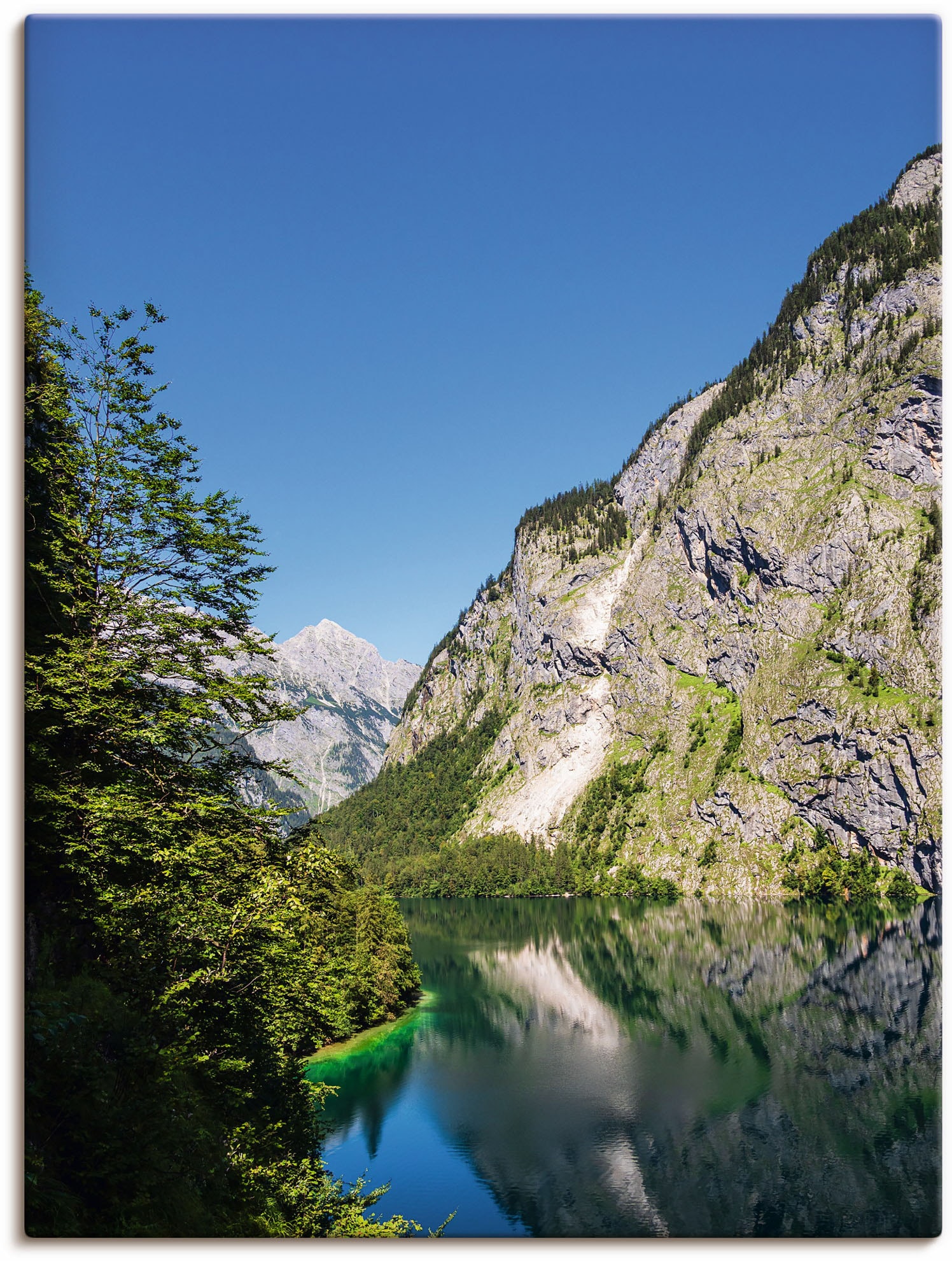 & in oder »Obersee | (1 Poster Artland Berchtesgadener Größen BAUR in Land Wandaufkleber als versch. Alubild, Black Berge Alpenbilder, Friday St.), Leinwandbild, Wandbild Bayern«,