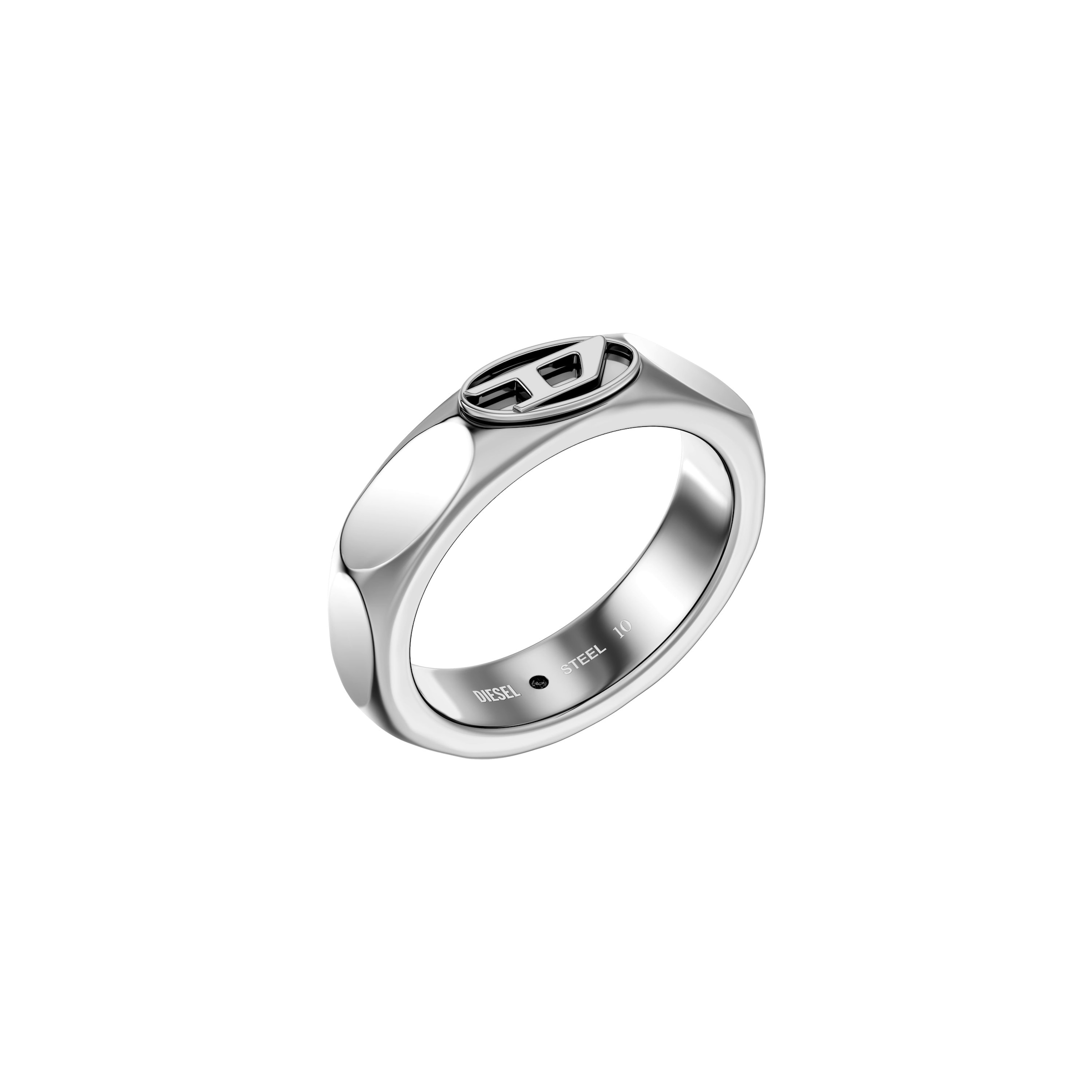 Diesel Fingerring »Schmuck Geschenk Edelstahl Ring Oval D Logo«