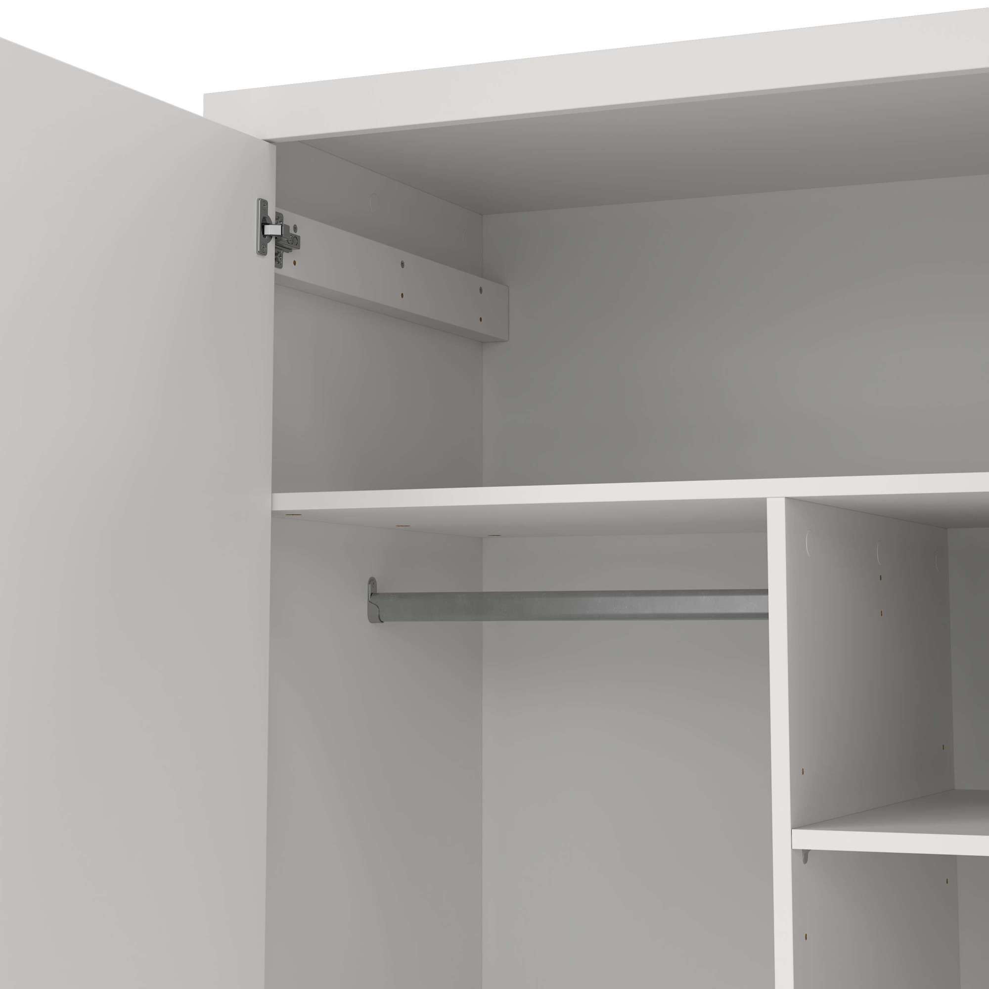 INOSIGN Garderobenschrank »Mira Kleiderschrank 2 Türen Weiß mit Einlegeböden« Mit Kleiderstange und praktischen Einlegeböden