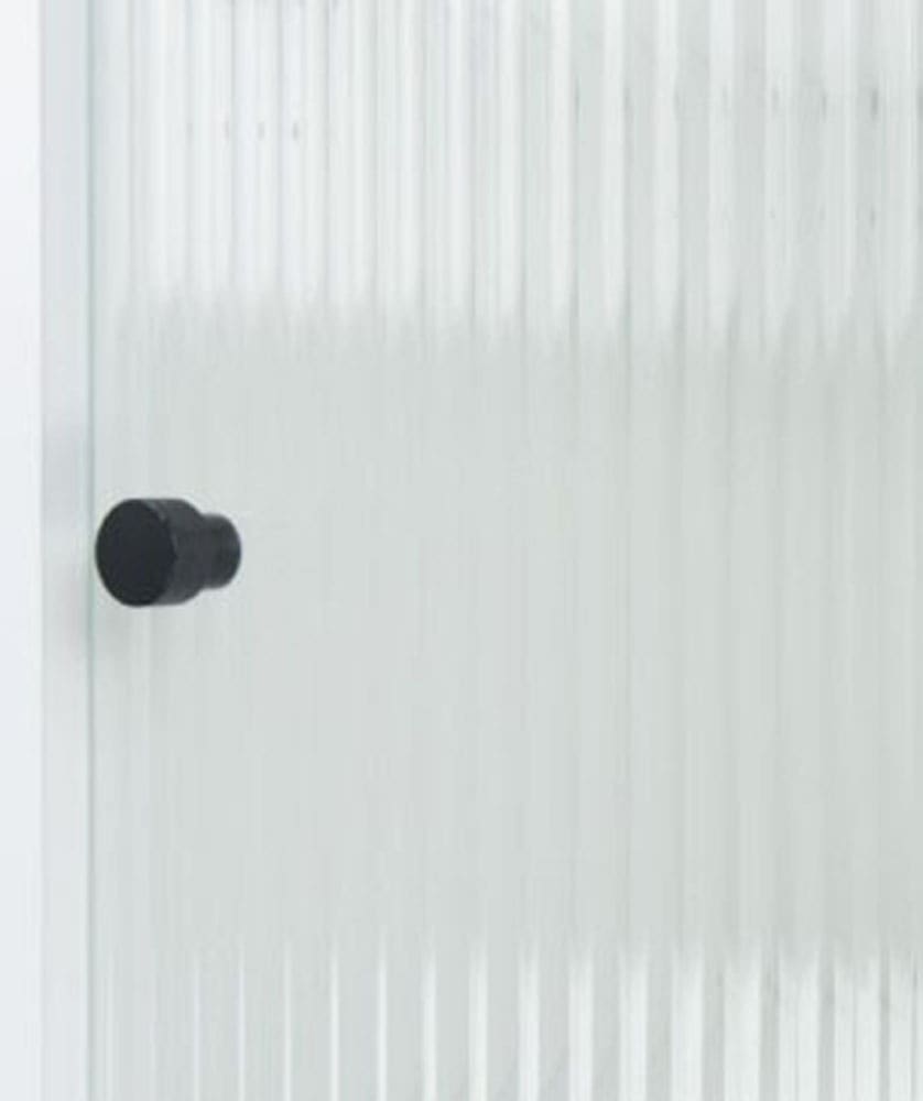 Home affaire Wandregal »Arroco: Dekorative Metallelemente wie Griffe & Abdeckkappen« B/T/H: 80,8/30/22,5cm, Riffelglas, in 2 farben erhältlich