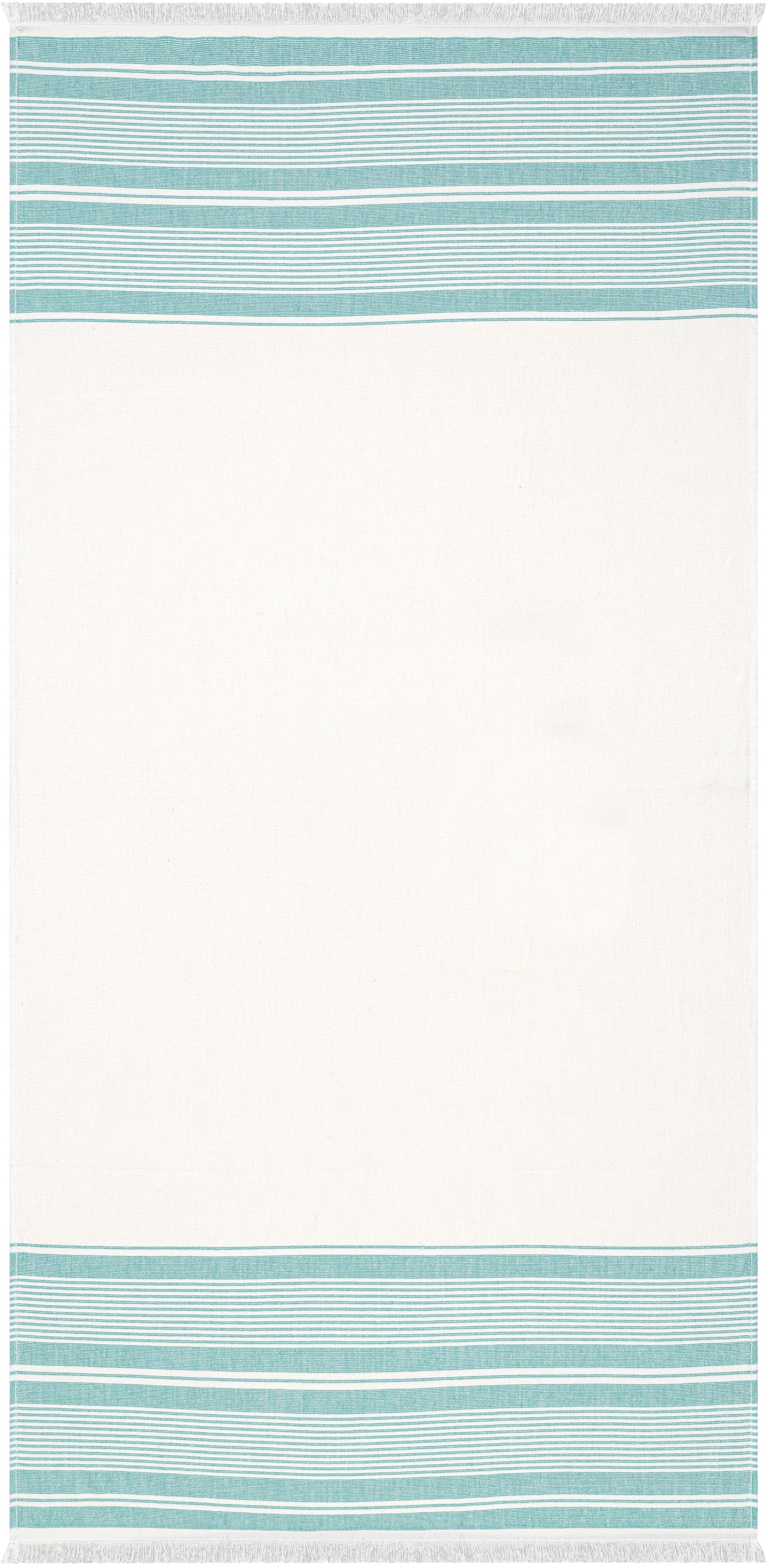 Strandtuch EGERIA, B:80cm L:180cm, grün, gewebte Ware, Baumwolle, Handtücher, "Pestemal", 80x180 cm, mit Fransen