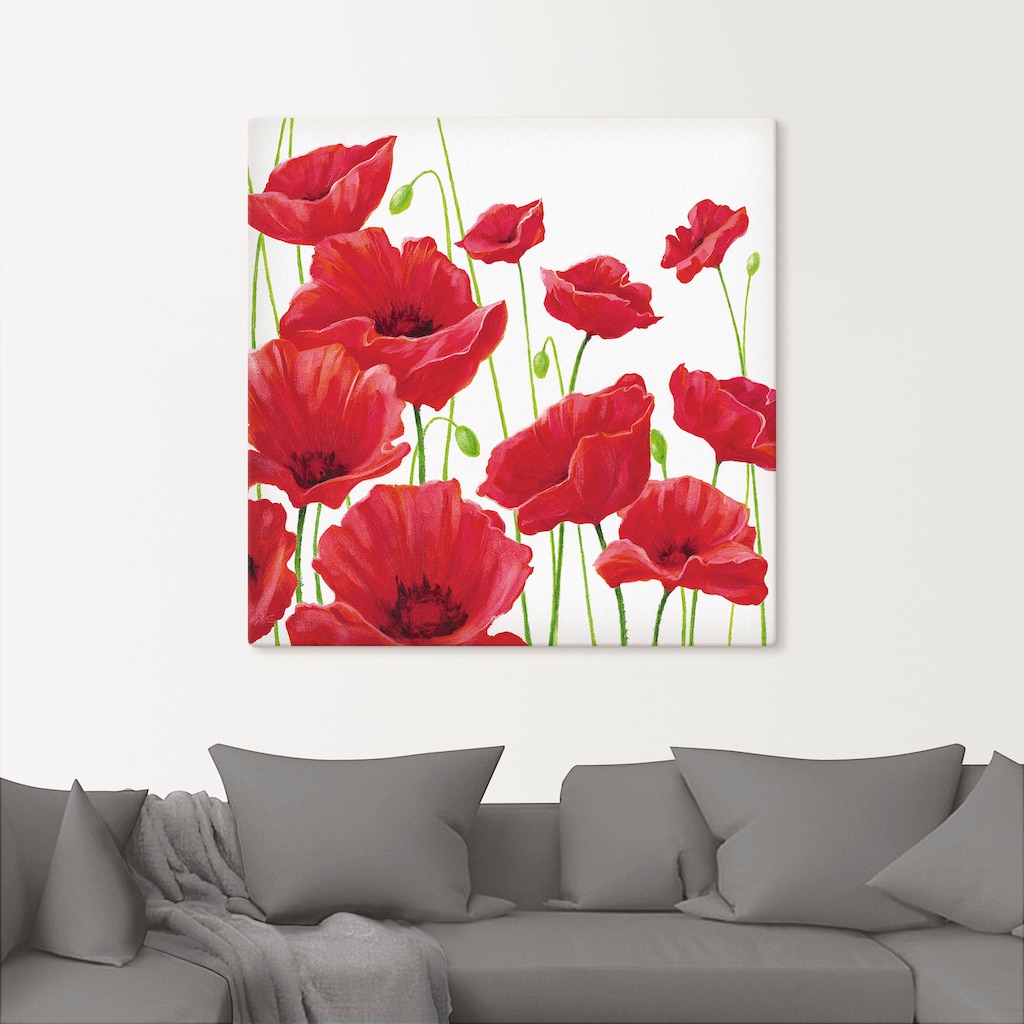 Artland Wandbild »Rote Mohnblumen I«, Blumen, (1 St.)