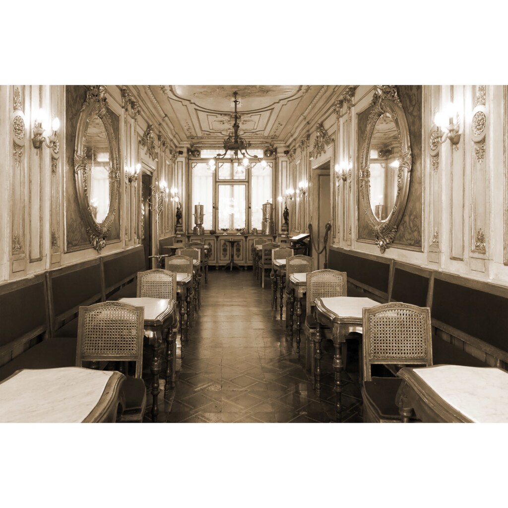 Papermoon Fototapete »Vintage Cafe Interieur«