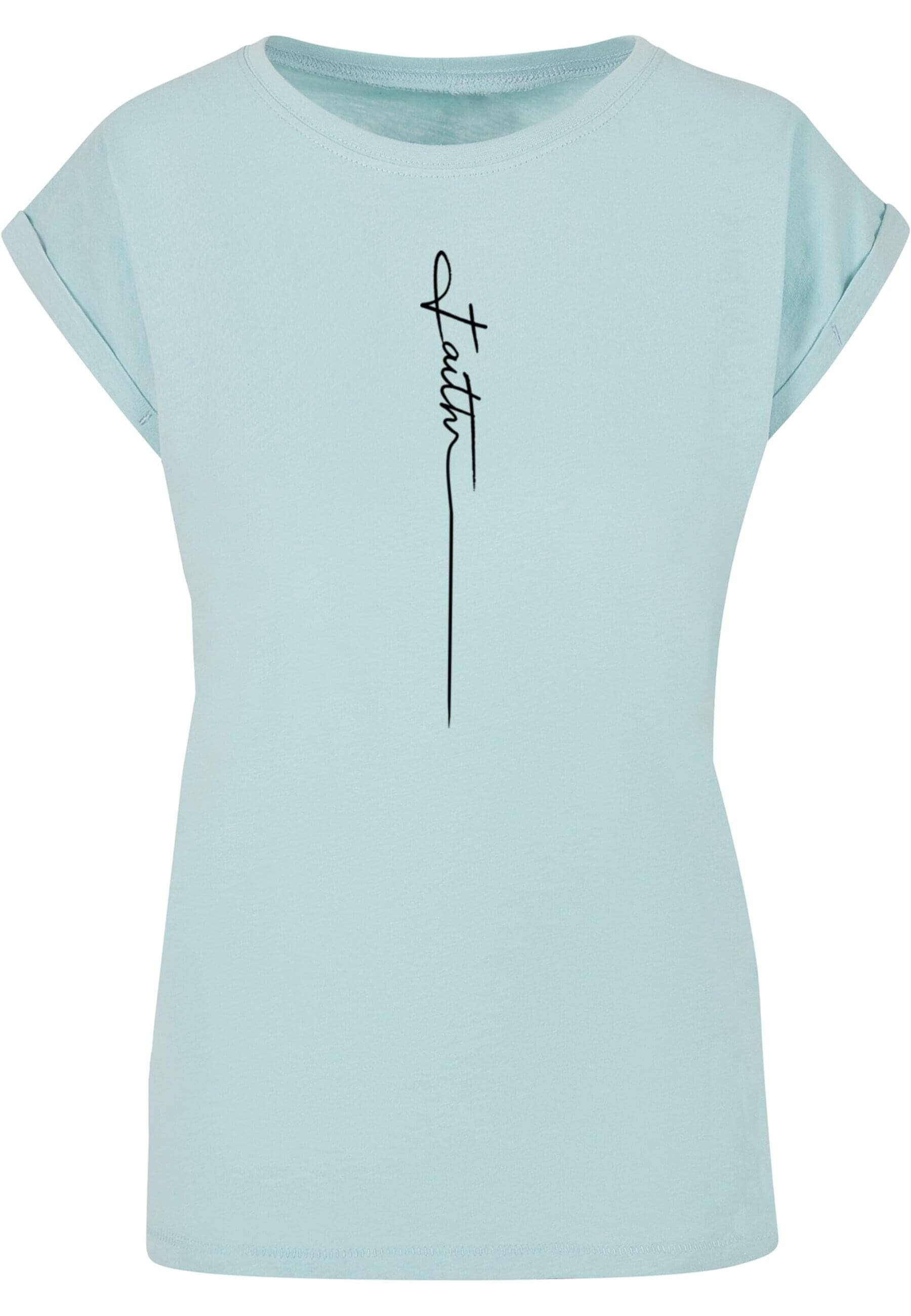 Merchcode T-Shirt "Merchcode Damen Ladies Faith Extended Shoulder Tee" günstig online kaufen