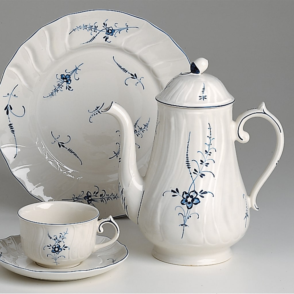 Villeroy & Boch Teekanne »Kaffeekanne Vieux Luxembourg 1,3 l weiß-blau«