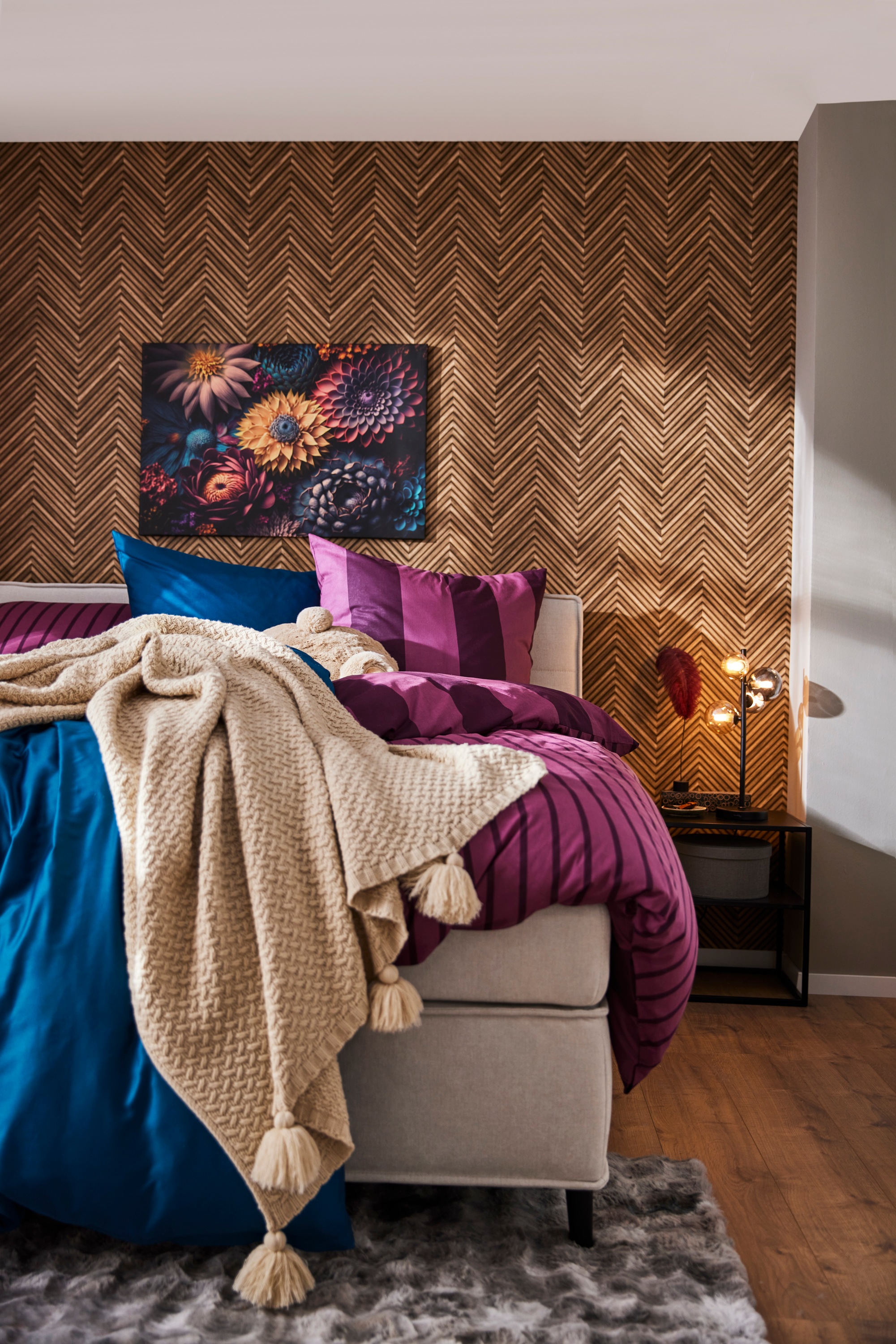 LeGer Home by Lena Gercke Wohndecke »Gelsa«, Strickoptik mit Tasseln, modern und weich, Wohndecke, Plaid, Überwurf