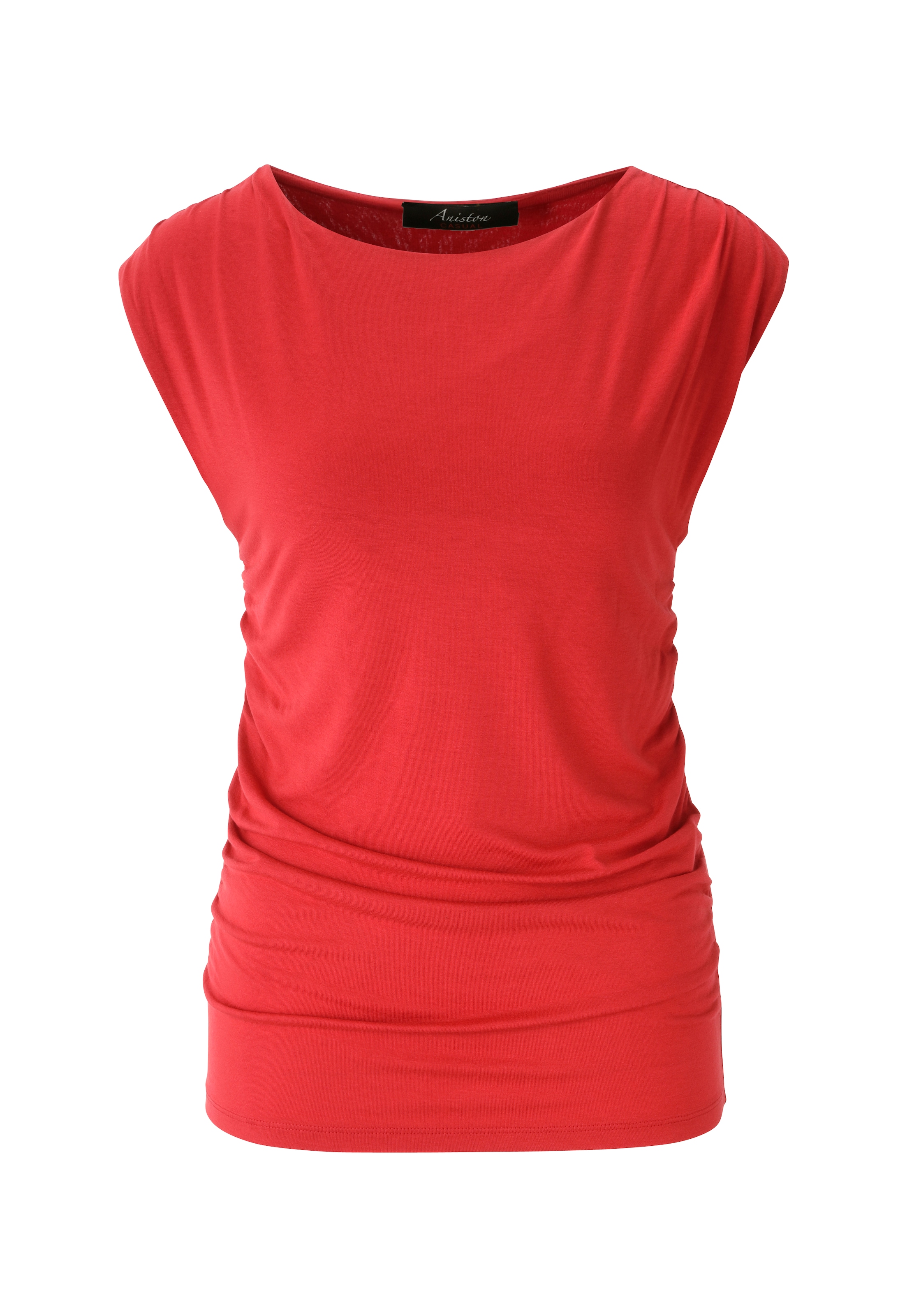 Aniston CASUAL T-Shirt mit Raffungen an den Seitennähten