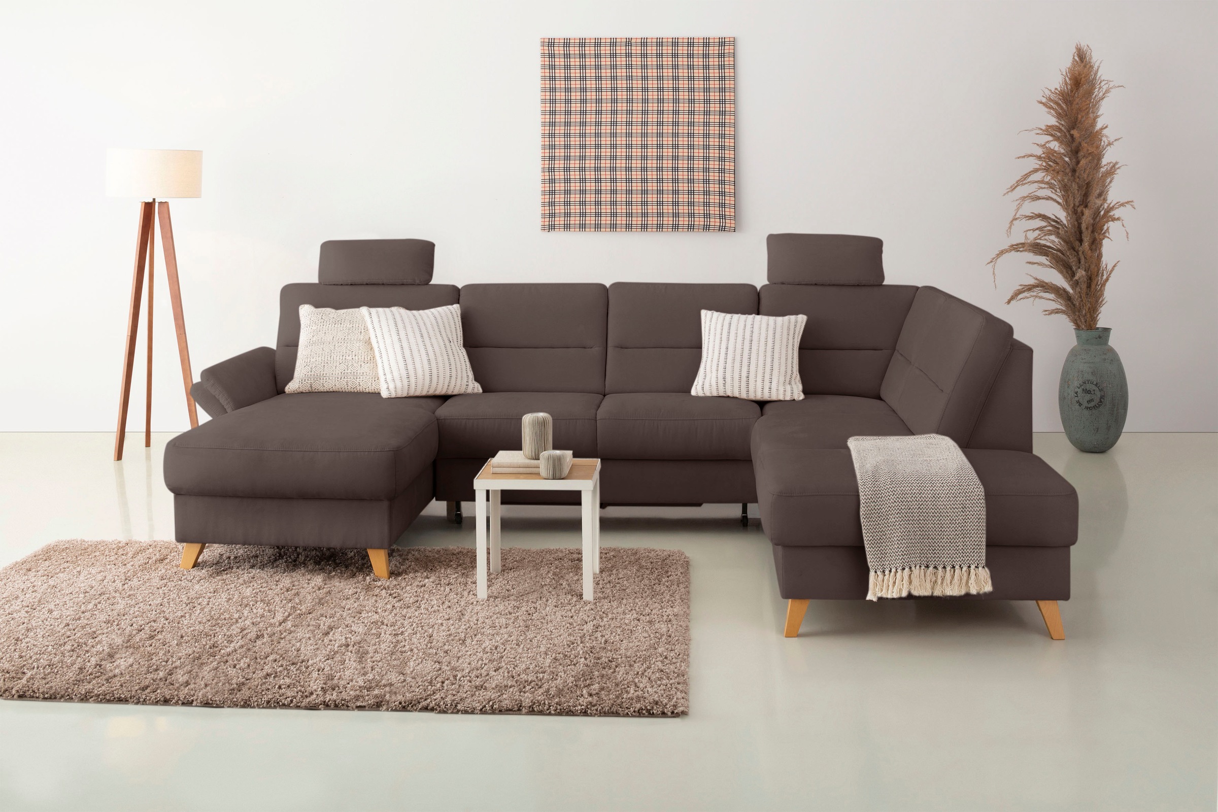 Home affaire "Westerland U-Form" Federkern, wahlweise Bettfunktion, Staurau günstig online kaufen