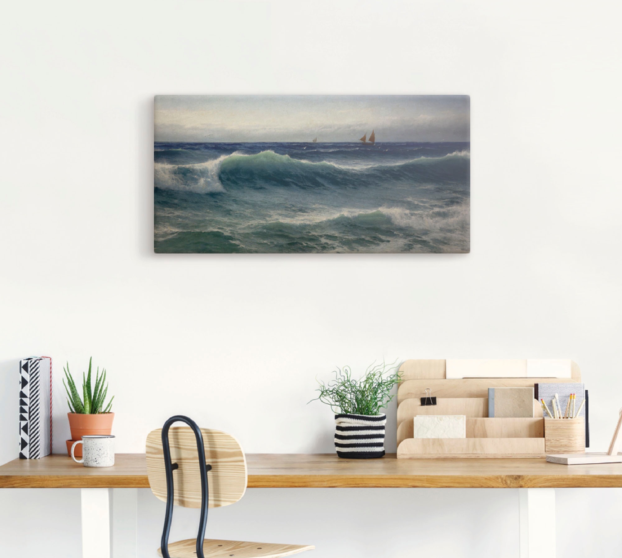 Artland Wandbild "Brechende Wellen. 1893" Gewässer 1 Stk. tlg. auf Holzrahm günstig online kaufen