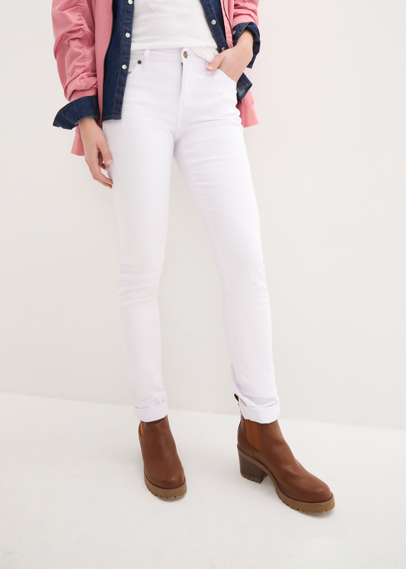 bonprix Straight-Jeans "Straight Jeans Mid Waist, Stretch" Regular Fit, mit günstig online kaufen