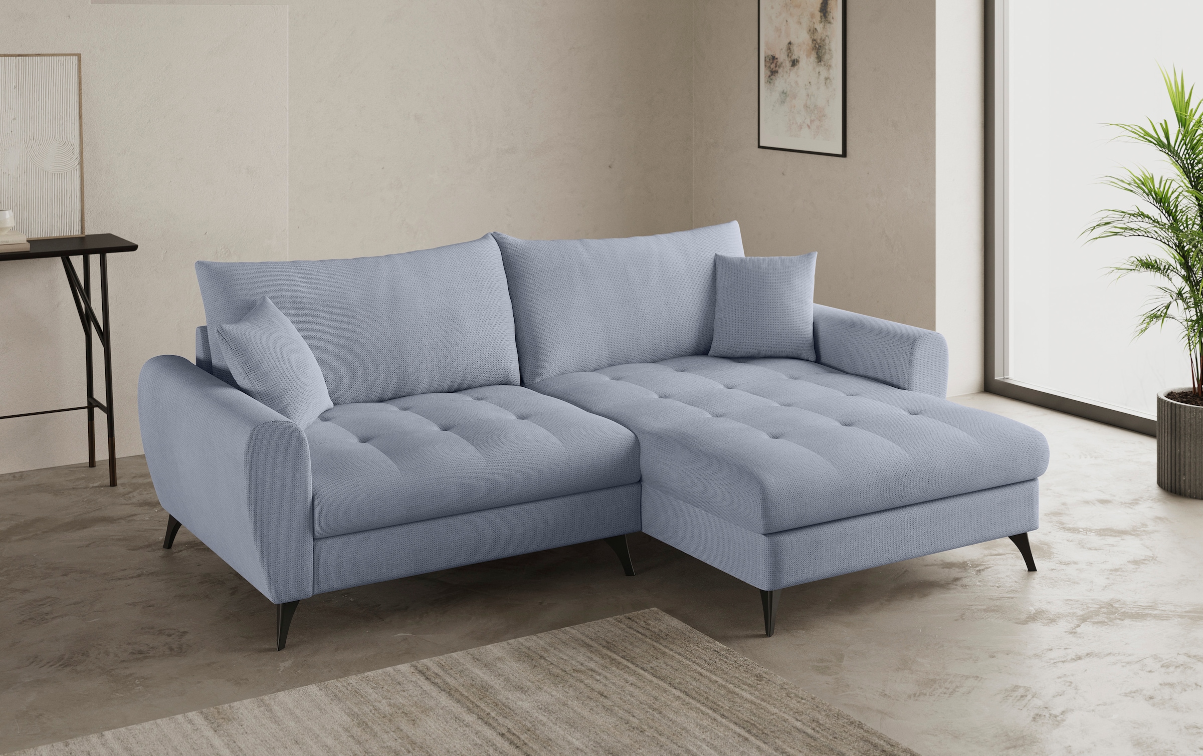 Mr. Couch Ecksofa »Blackburn II, L-Form«, Mit Kaltschaumpolsterung bis 140 kg belastbar