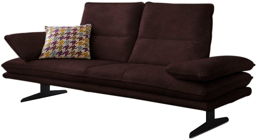 W.SCHILLIG 2-Sitzer "broadway, Designsofa mit tollem Sitzkomfort, Breite 216cm" Sitztiefenverstellung, Kopfteil- & Seitenteilverstellung, Breite 216cm