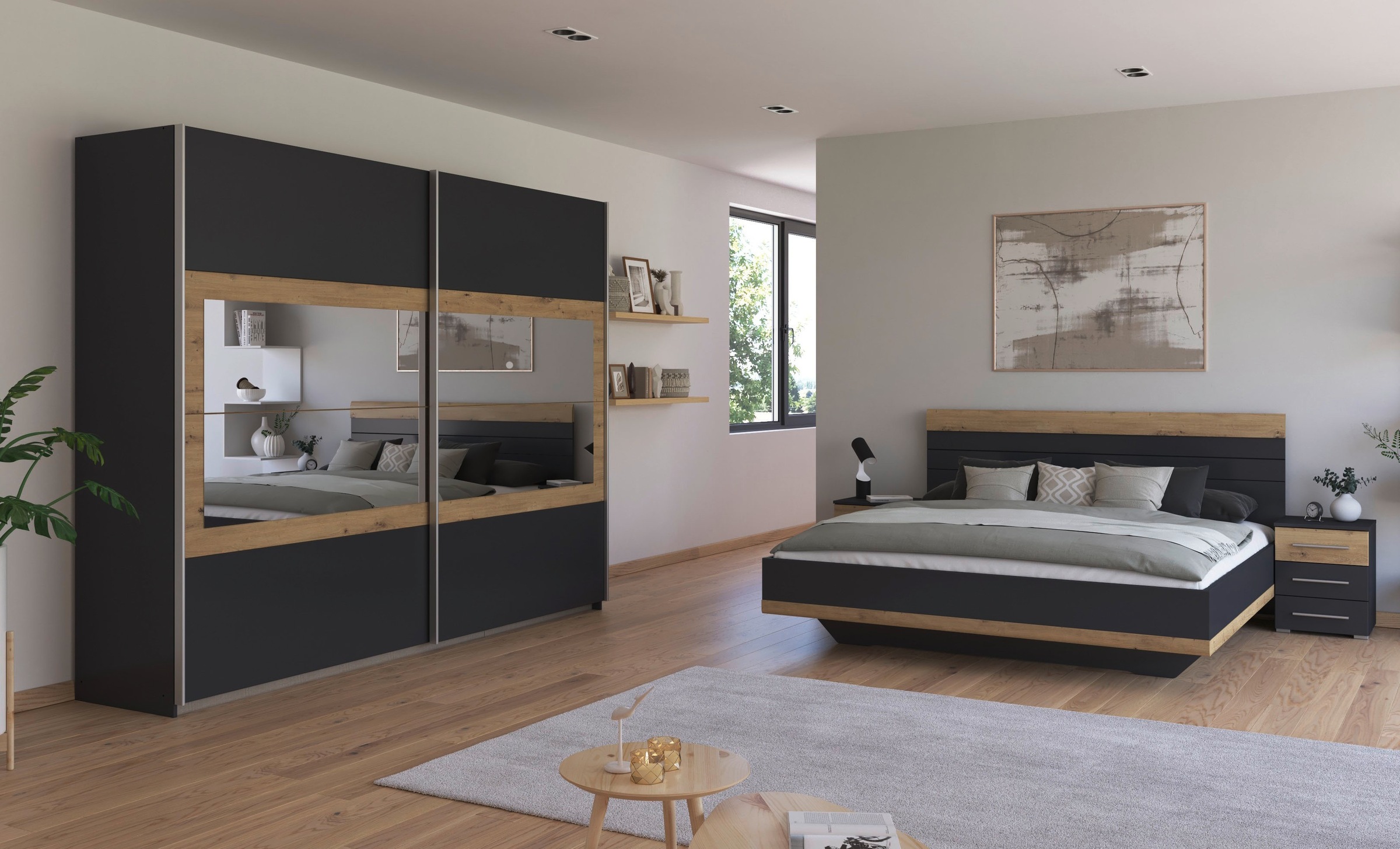 rauch Schlafzimmer-Set "Tarragona", (Set, 4 tlg.), Schrank in 3 Breiten, Be günstig online kaufen