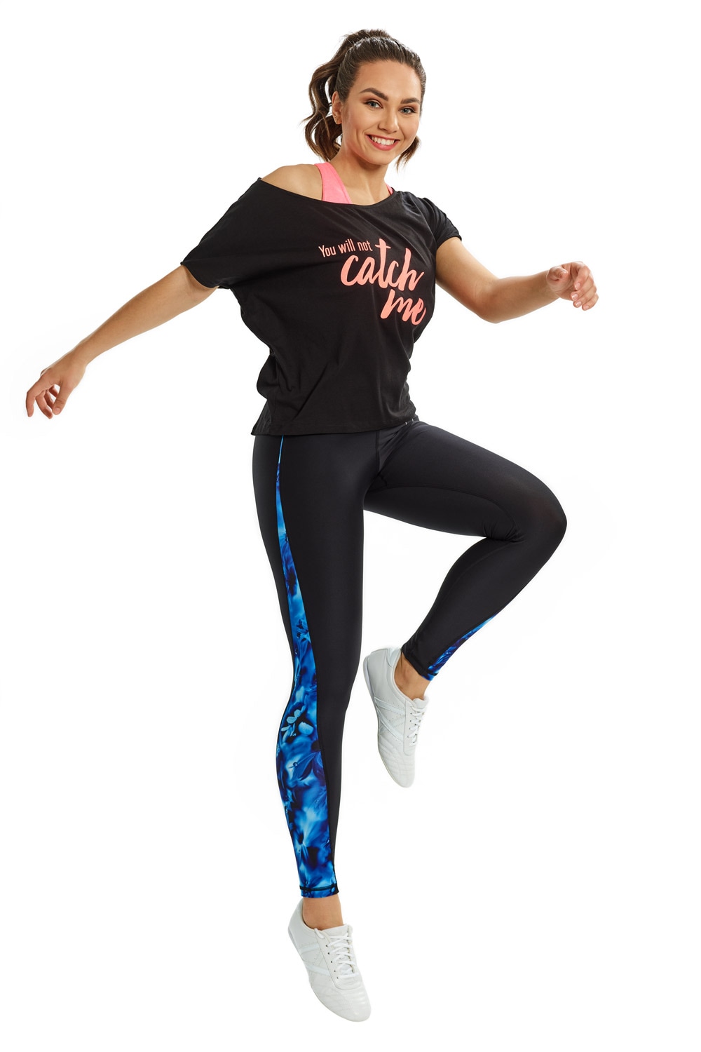 Winshape Oversize-Shirt »MCT002 ultra leicht«, BAUR | coralfarbenem mit Neon Glitzer-Aufdruck kaufen für
