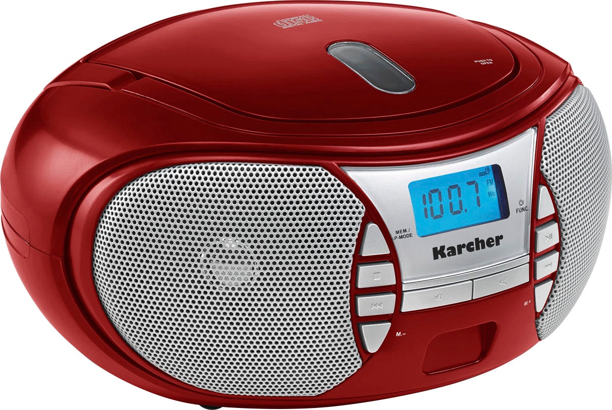 Karcher Boombox »RR 5025«, (FM-Tuner-UKW mit RDS 2,2 W), CD Radio, UKW Radio, Batterie/Netzbetrieb, Kopfhöreranschluss