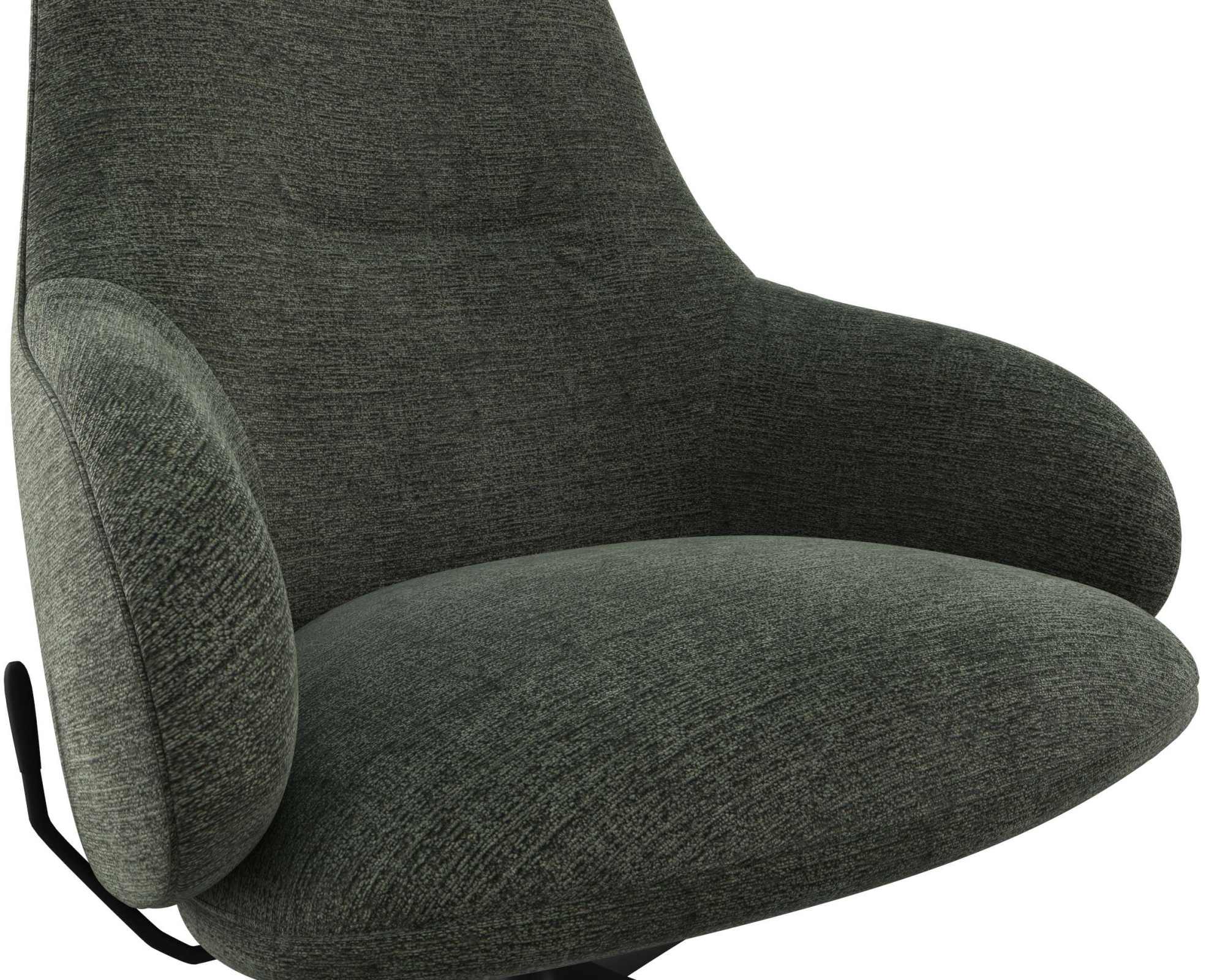 FLEXLUX Drehsessel »Falcone, TV-Loungesessel, Fernsehsessel, Polstersessel,«, Liegefunktion, drehbar, Fuß schwarz