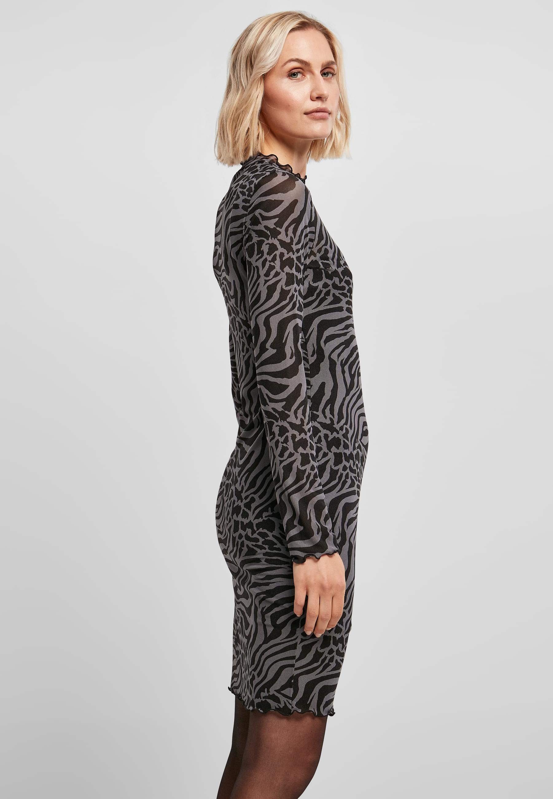 URBAN CLASSICS Shirtkleid »Urban Classics Damen Ladies AOP Double Layer Dress«, (1 tlg.)