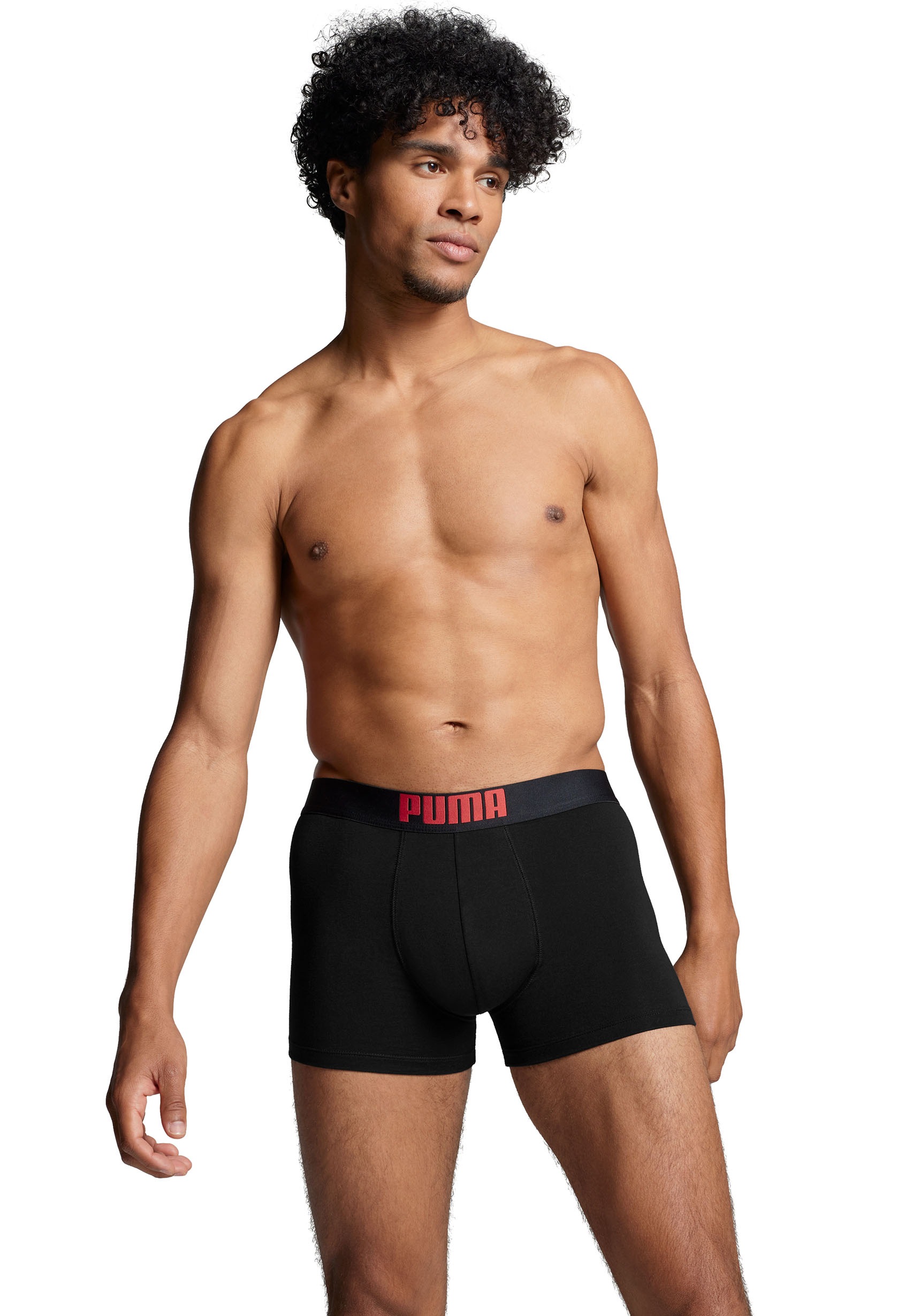 PUMA Boxer, (Packung, 2er-Pack), mit Logo-Bund
