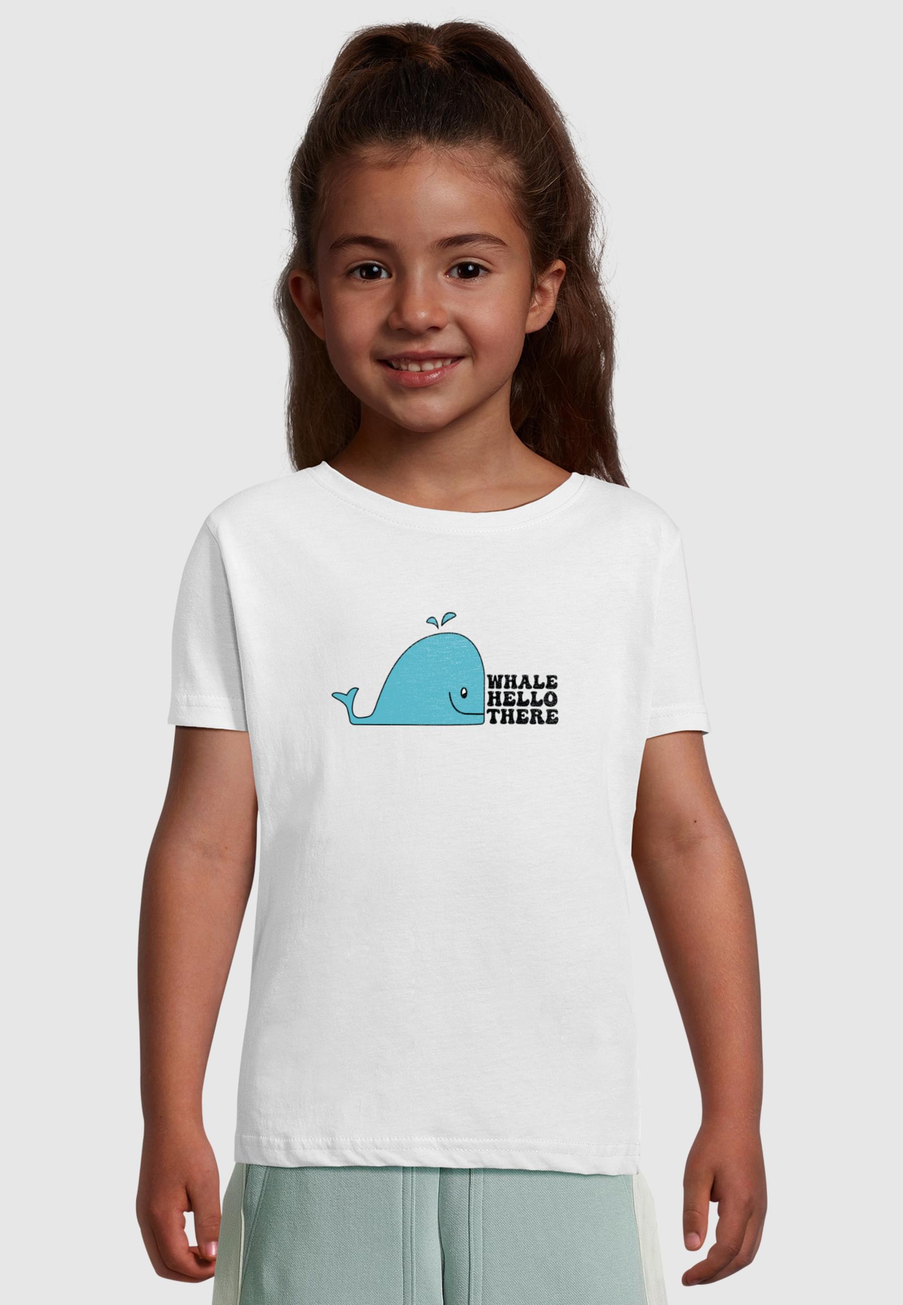 Thumbnail - Merchcode T-Shirt "Merchcode Girls Whale Hello There - T-Shirt" 1 Stk. tlg.