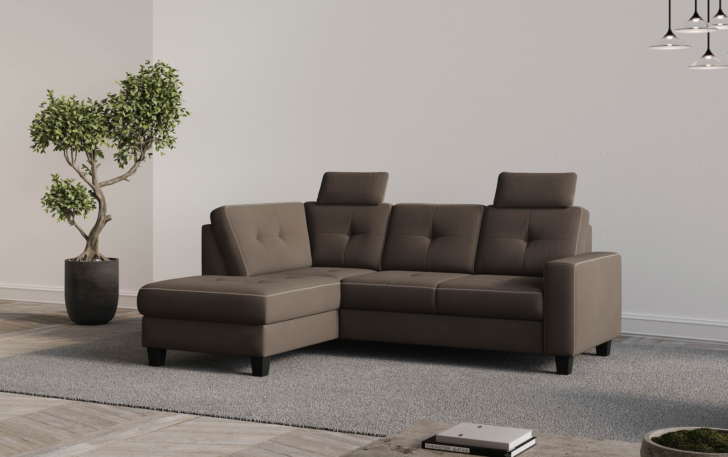 OTTO home Ecksofa "Varese" wahlweise mit Schlaffunktion und Bettkasten