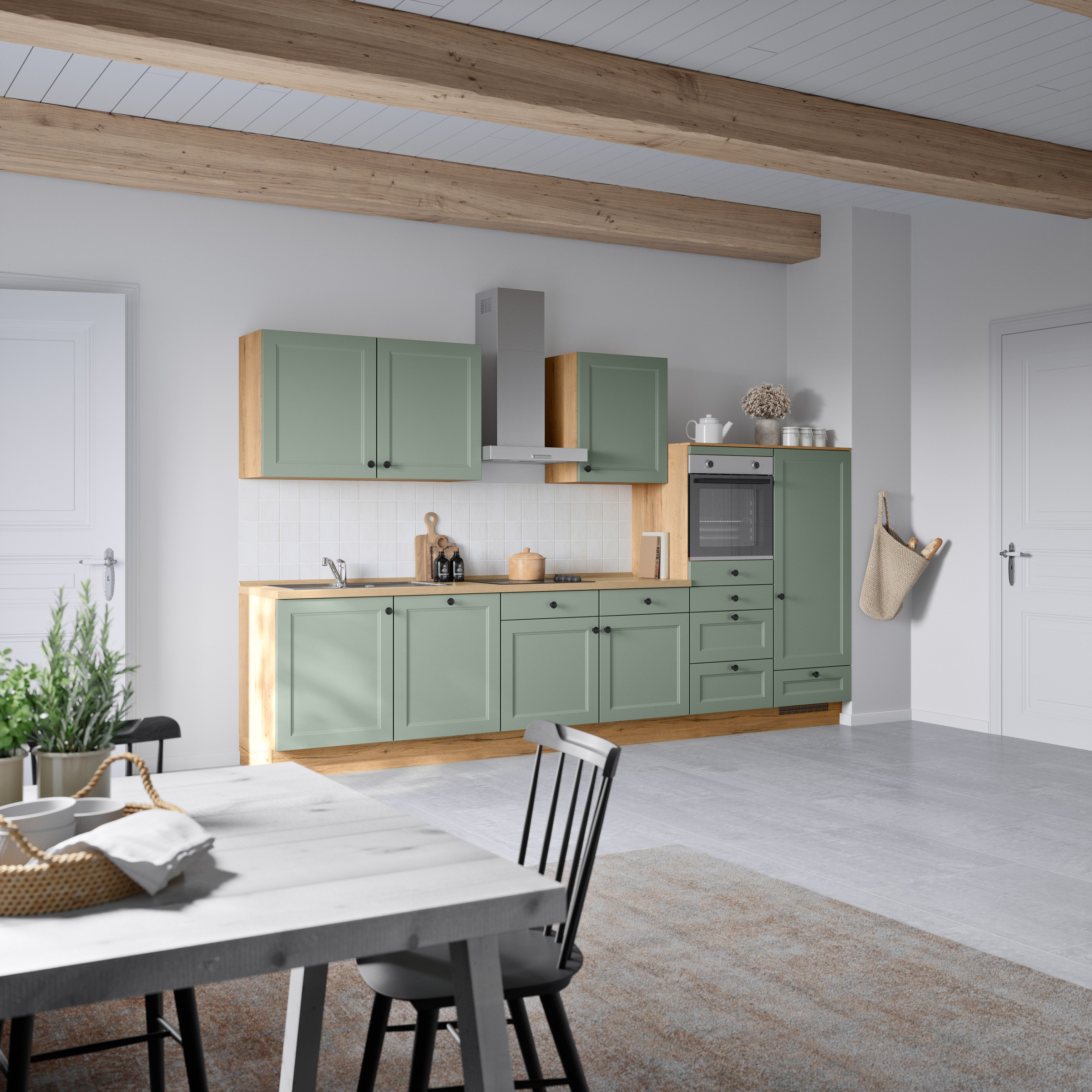 nobilia® Küchenzeile »"Cascada I"«, vormontiert, Ausrichtung wählbar, Breite 360 cm, wahlw. mit E-Geräten