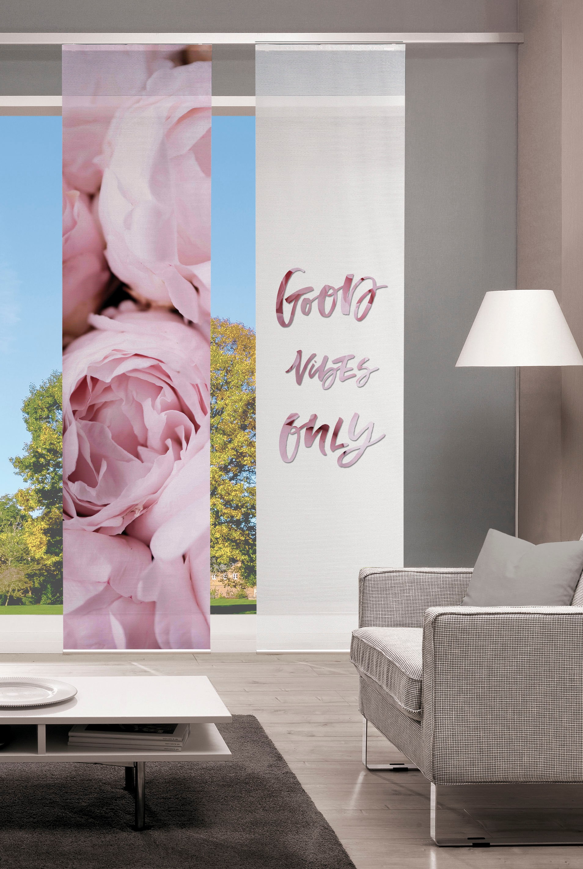 Vision S Schiebegardine "ROSANA" Paneelwagen 1 Stk. tlg. HxB: 260x60, BAMBU günstig online kaufen