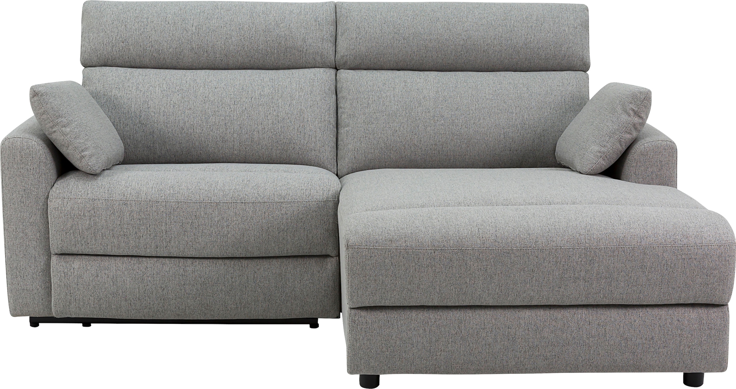 INOSIGN Ecksofa »JENNA, L-Form, 209cm, manuelle u. elektrische Funktion, mit USB A/C,«, Liegefunktion 105°-150°, Federkern, Struktur fein