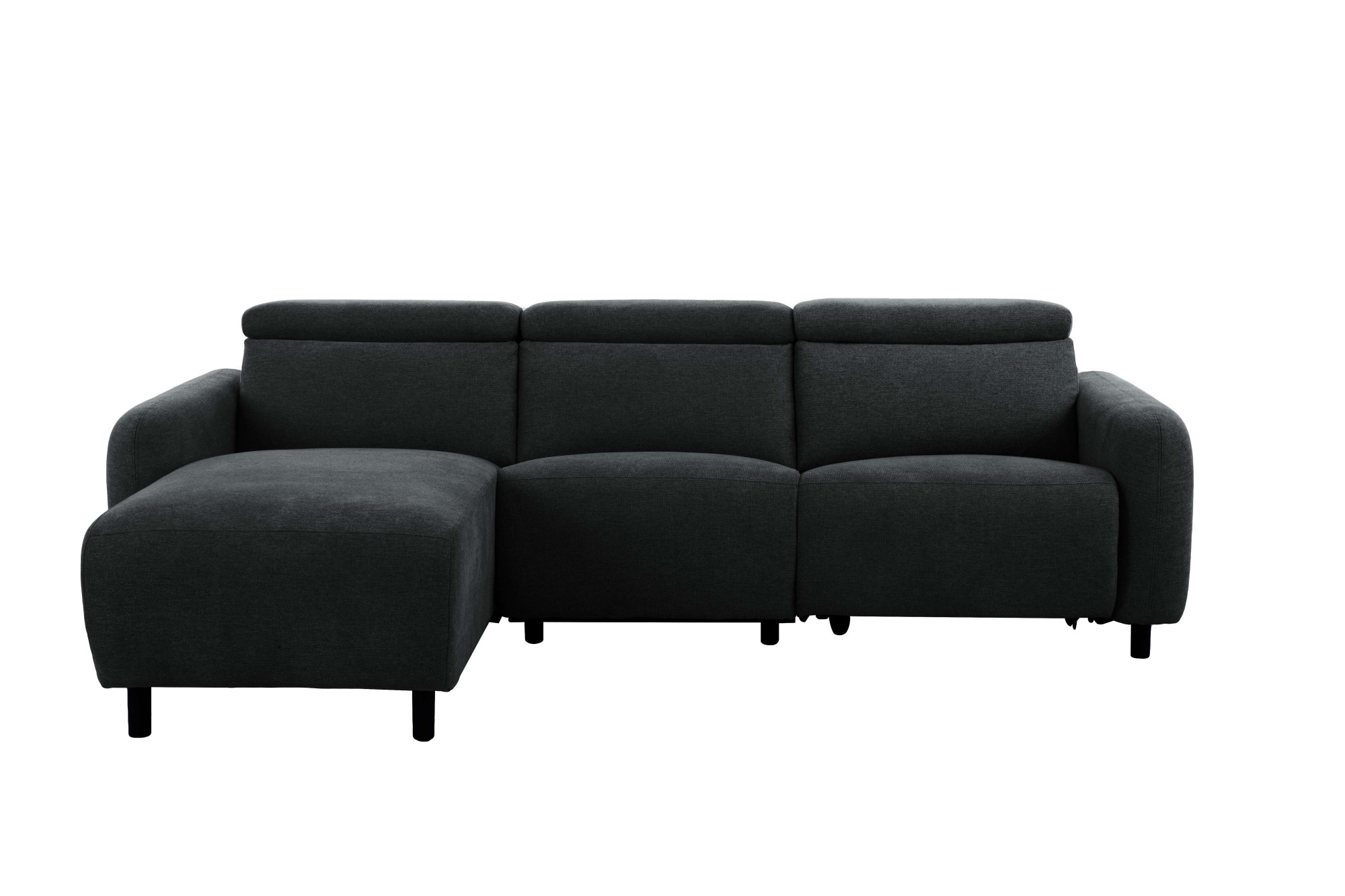 Home affaire Ecksofa »SKAANE Struktur, L-Form, 274 cm, manuelle u. elektrische Funktion,«, 274 cm, mit Kopfteilverstellung und man. oder elektr. Relaxfunktion