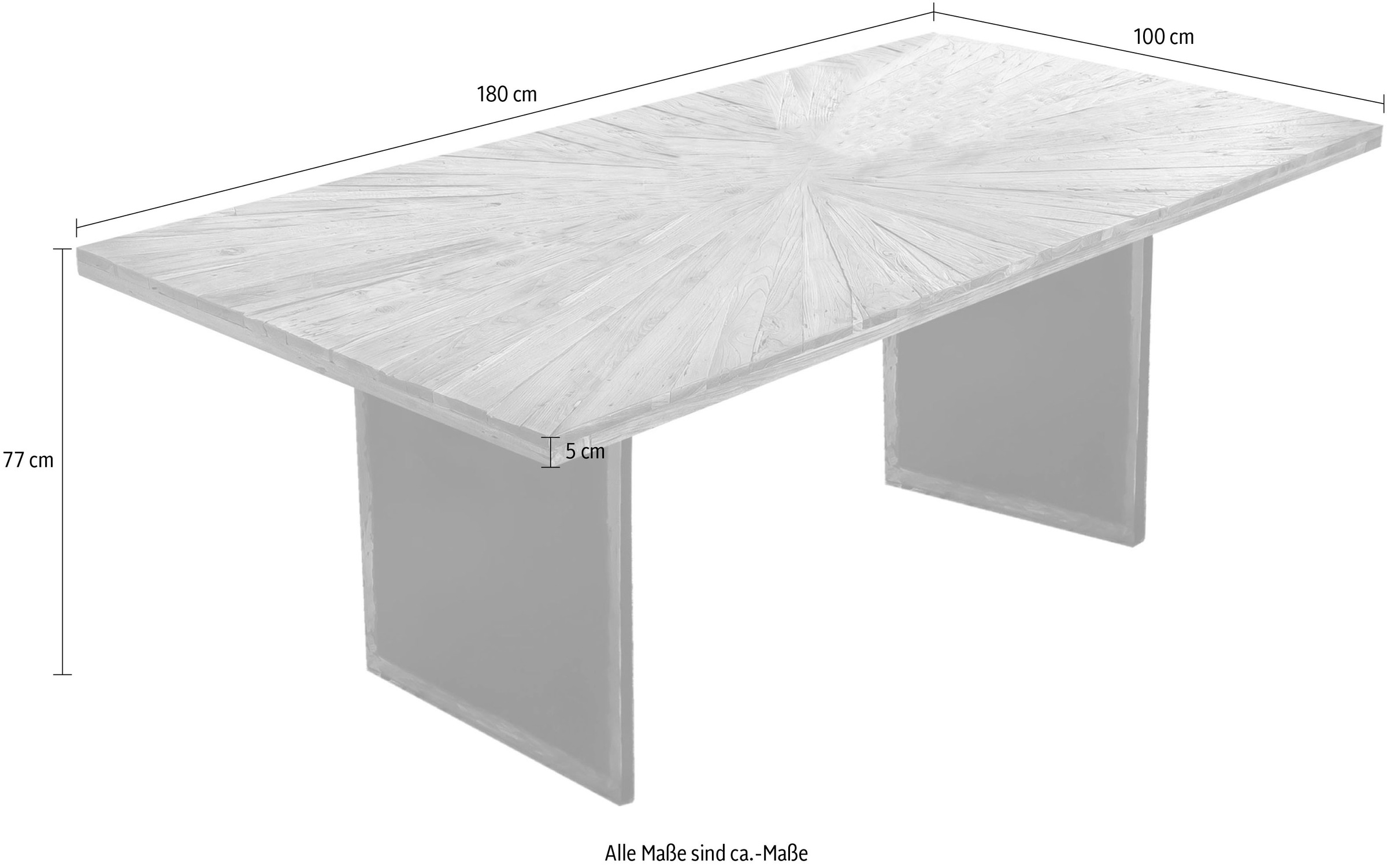 INOSIGN Esstisch, (1 St.), mit extravagantem Sonnendesign