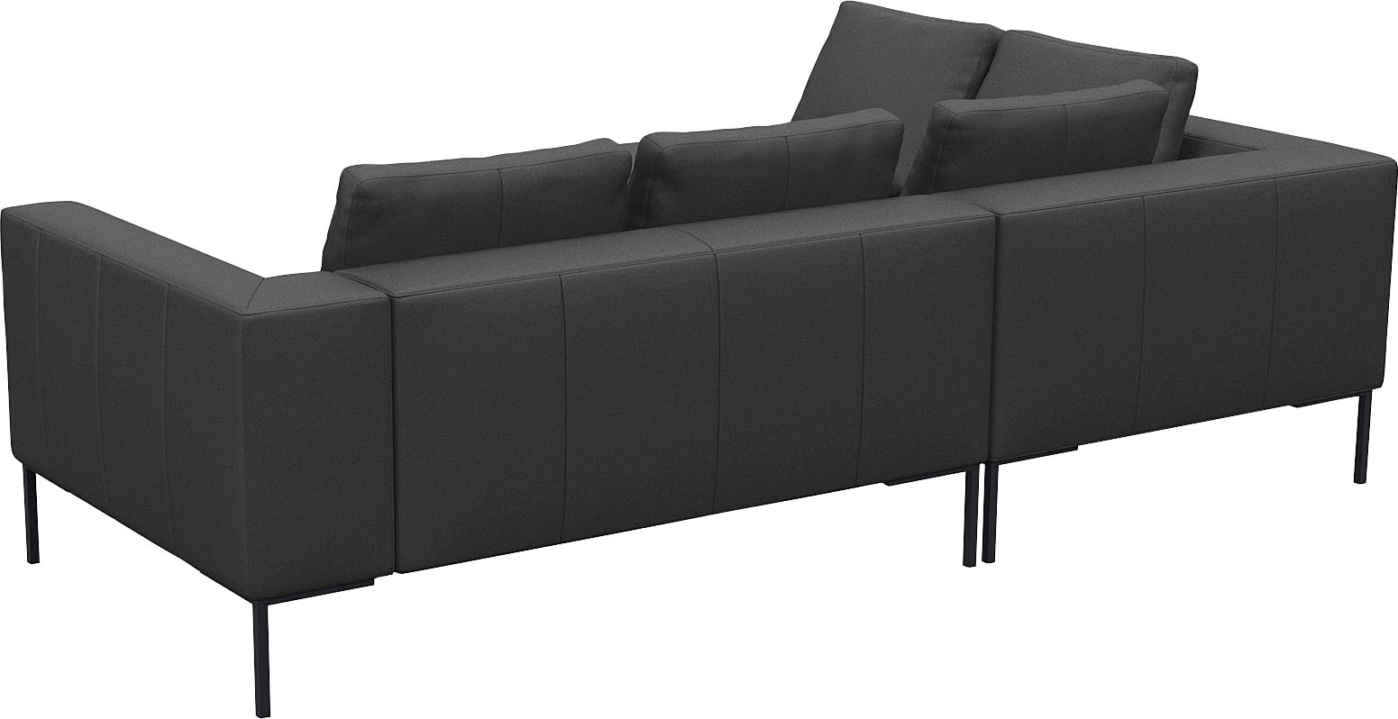 FLEXLUX Ecksofa »Loano«, modernes Sofa, frei im Raum stellbar, lose Kissen, Kaltschaum im Sitz