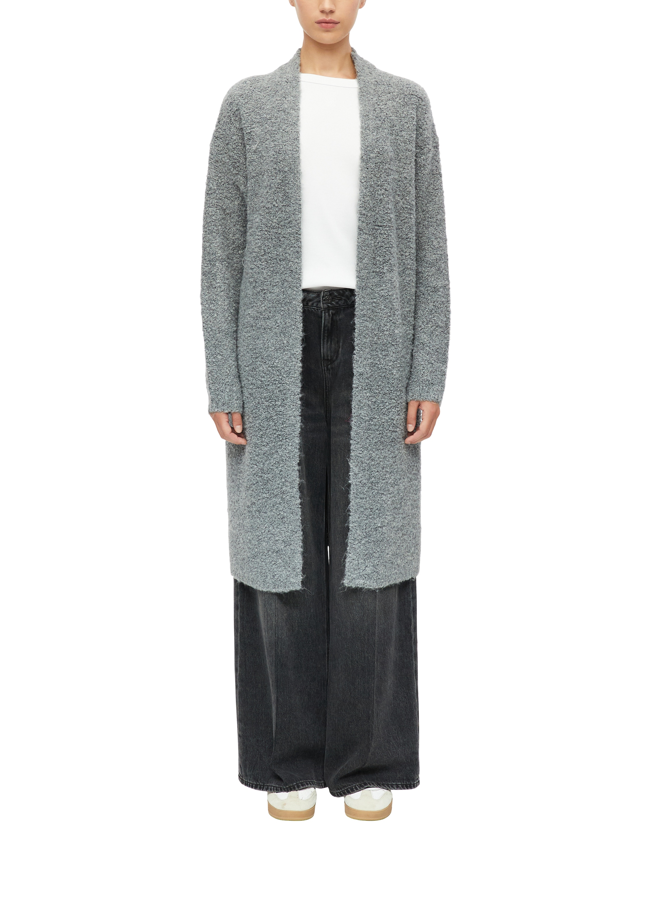 s.Oliver Longstrickjacke Lange Strickjacke ohne Verschluss / mit Wolle