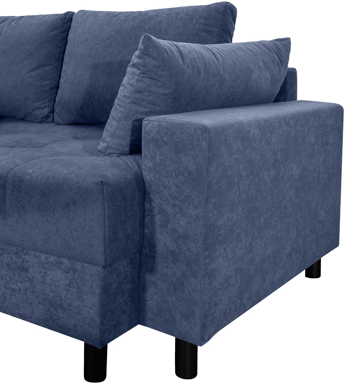 Home affaire Wohnlandschaft »Toni U-Form mit Armlehne«, inkl. Hocker und Zierkissen in abgesetzter Farbe, mit Bonnelfederkern