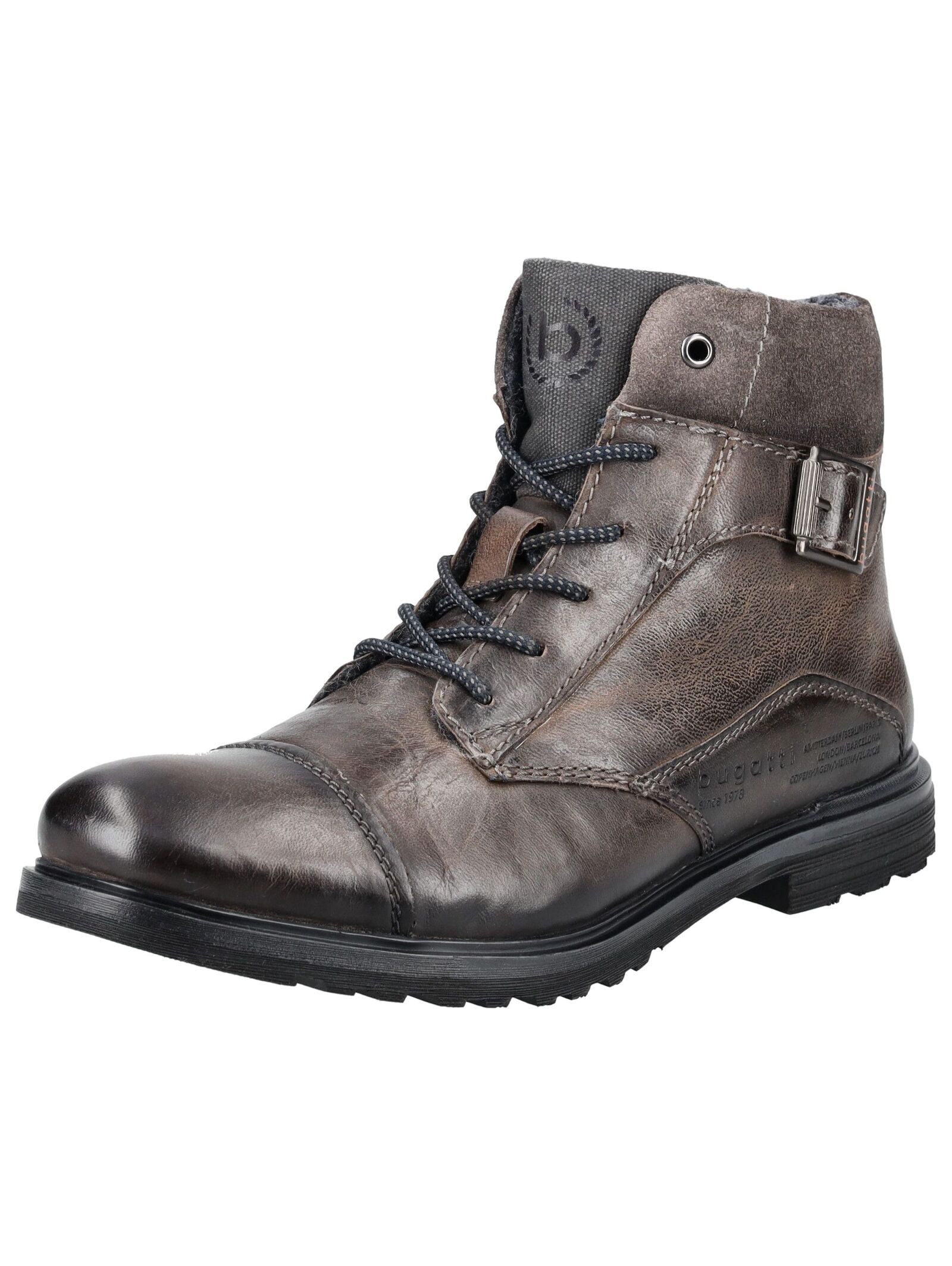 bugatti Schnürstiefelette "bugatti Stiefelette Nubukleder" günstig online kaufen