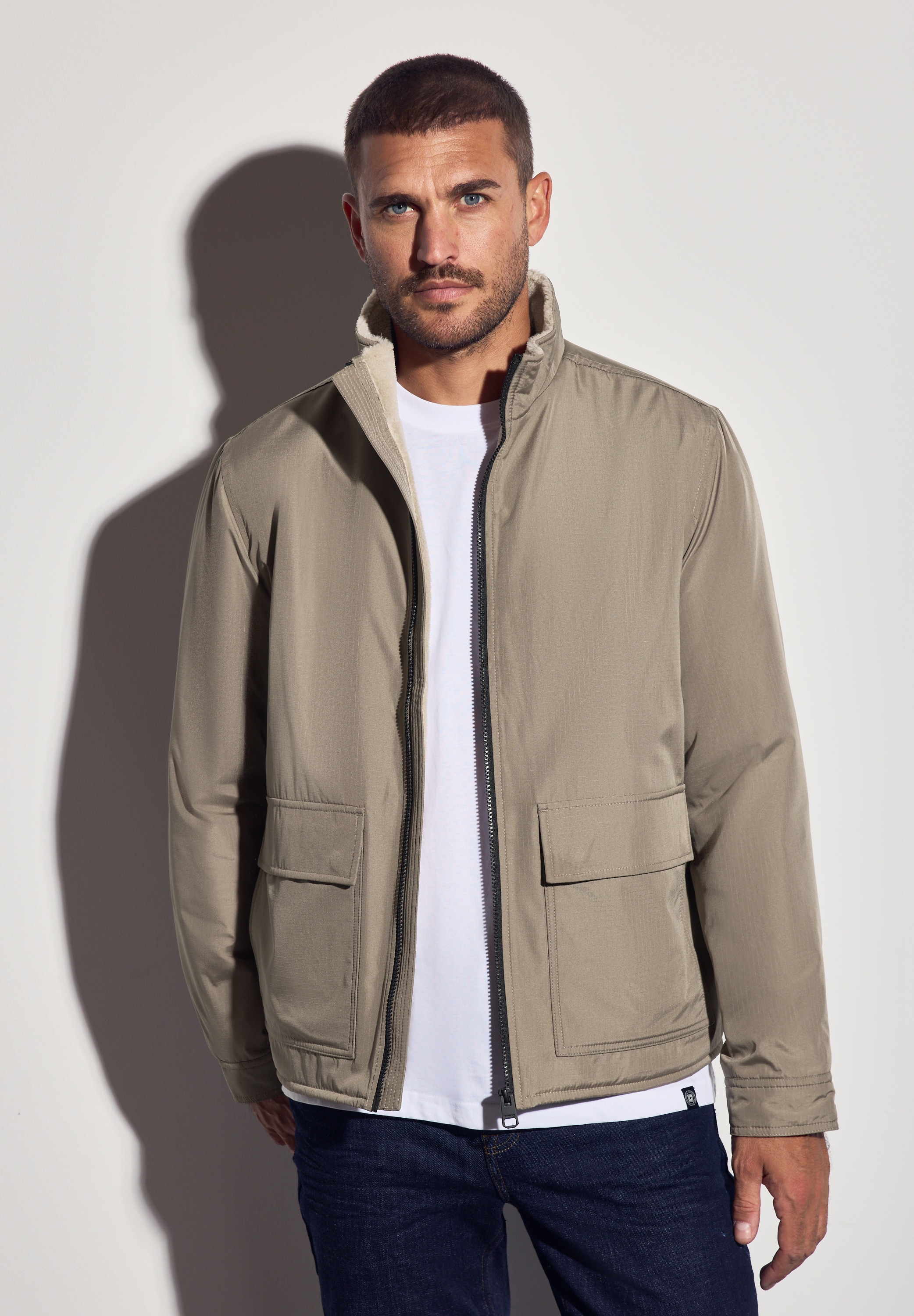 STREET ONE MEN Blouson, ohne Kapuze, mit Stehkragen günstig online kaufen