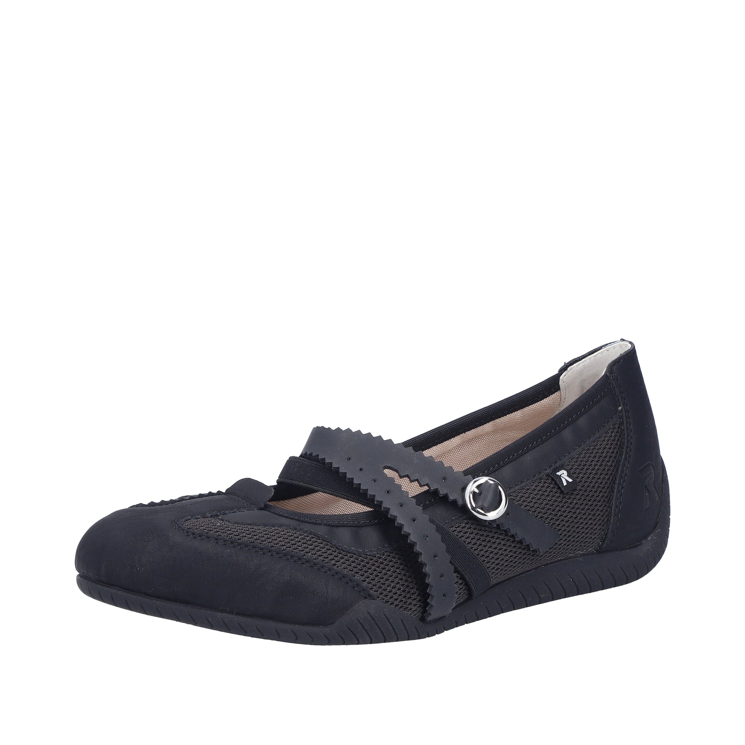 Rieker Riemchenballerina Schlupfschuh, Flats, Slipper mit Mesheinsatz günstig online kaufen
