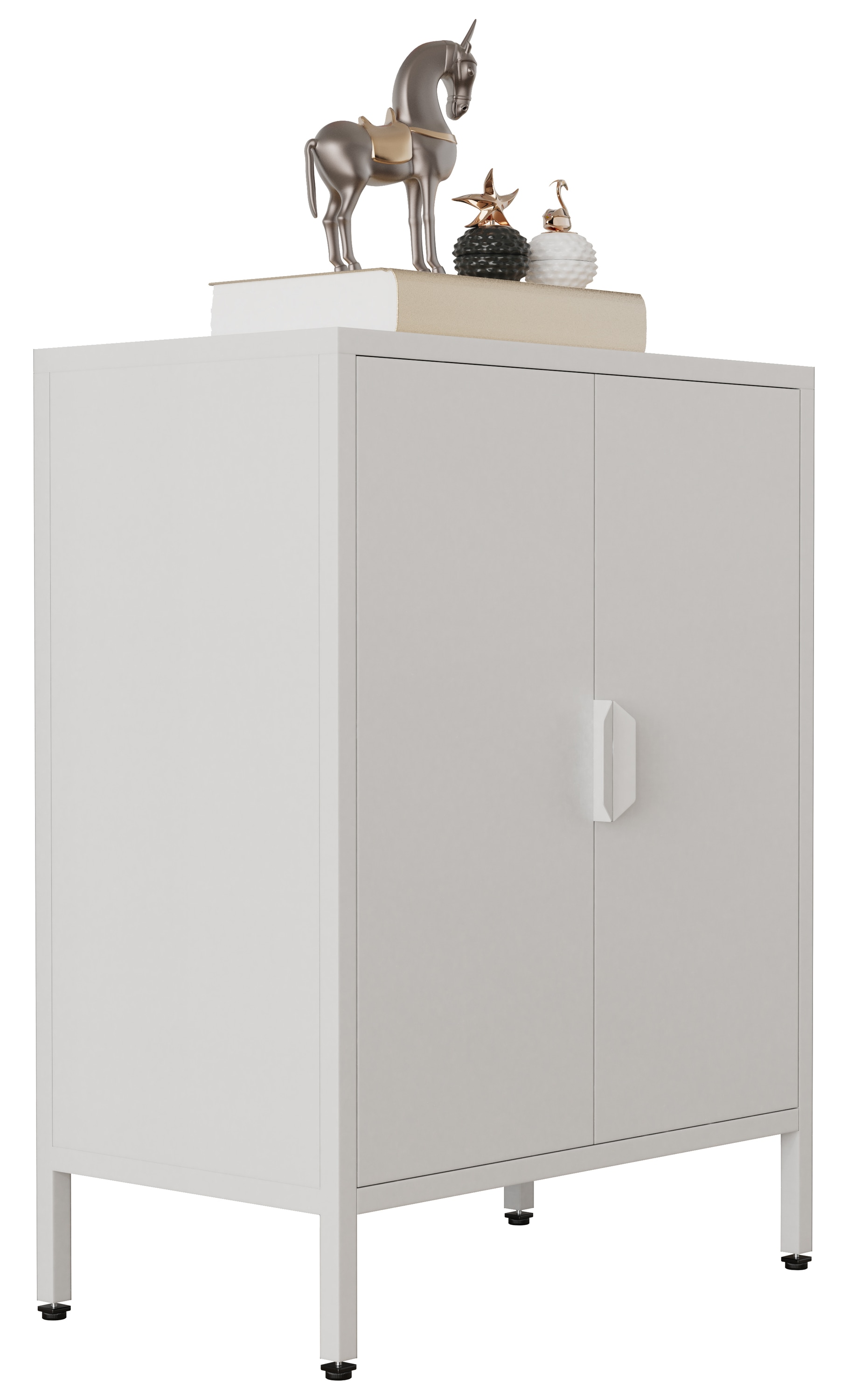 VCM Kommode »Stahl Kommode Sideboard Schrank Drehtüren Flokas S«