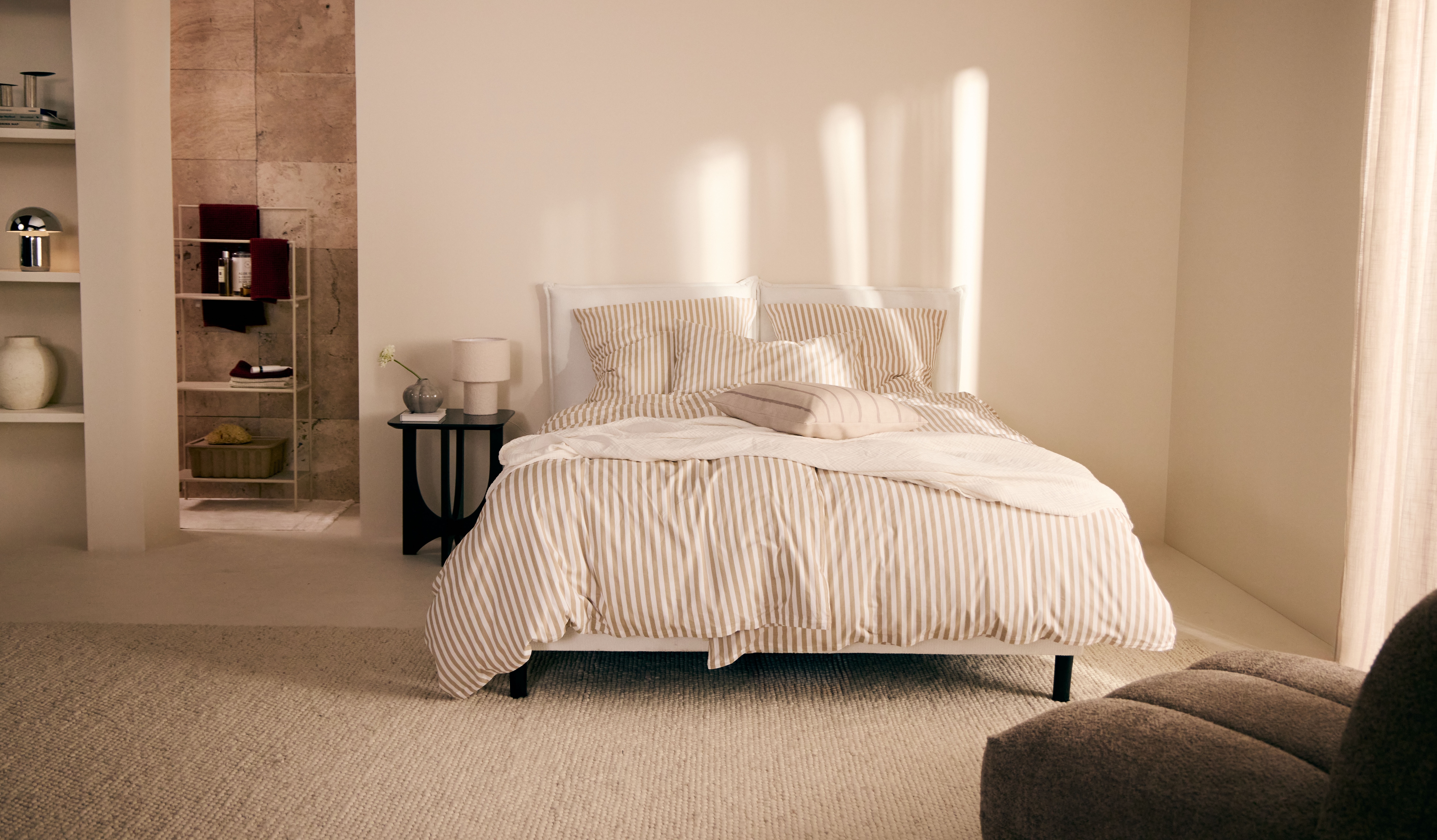 LeGer Home by Lena Gercke "ERIK Boxbett mit Bonnell-/Taschen-Federkernmatratze, Breite 160/180cm" wahlweise Härtegrad der Matratze H2/H3/H4, Polsterbett mit/ohne Topper