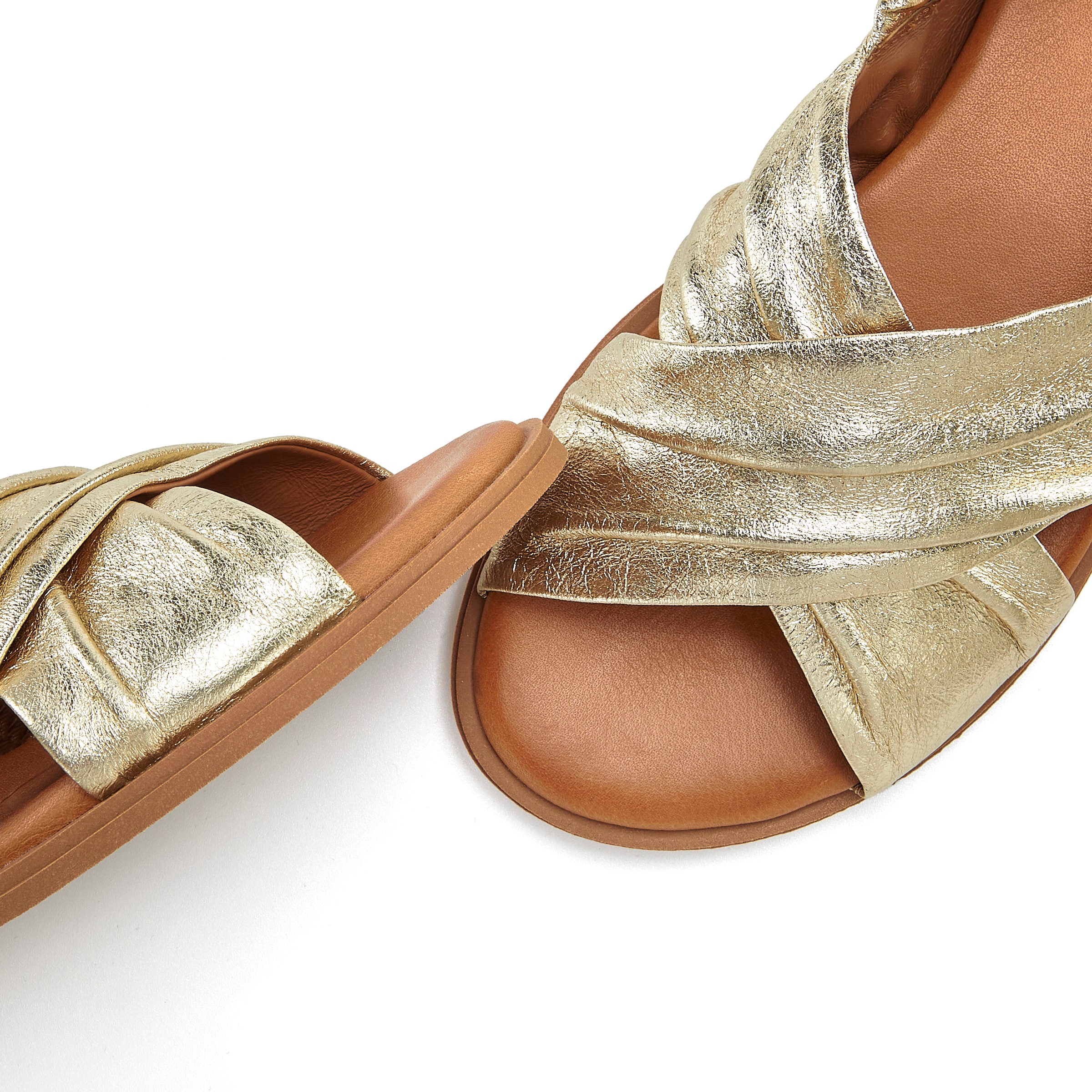 Vivance Sandale »Sandalette, Sommerschuh, offener Schuh, Pantolette«, aus Leder mit elastischen Riemchen